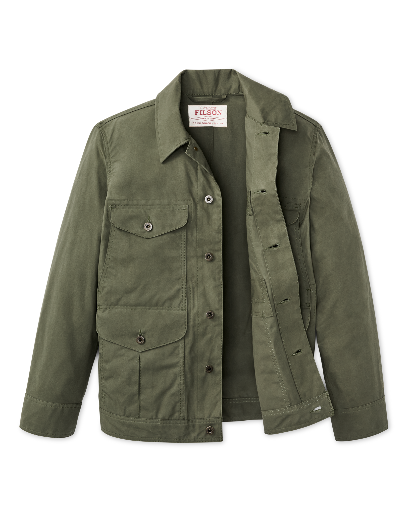 Dry Wax Journeyman Jacket - Olive Green | Filson