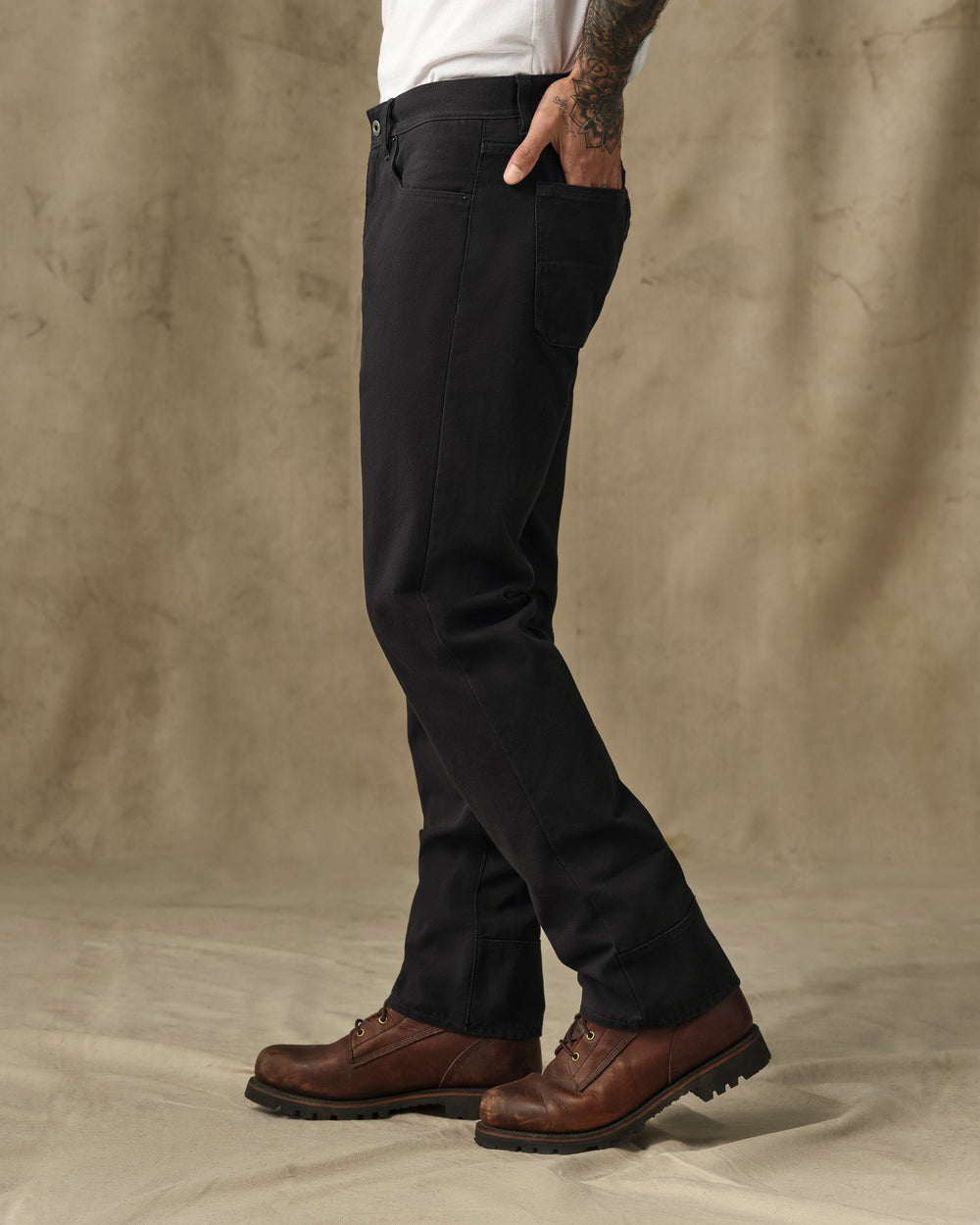 Dry Tin Cloth 5-Pocket Pants - Black