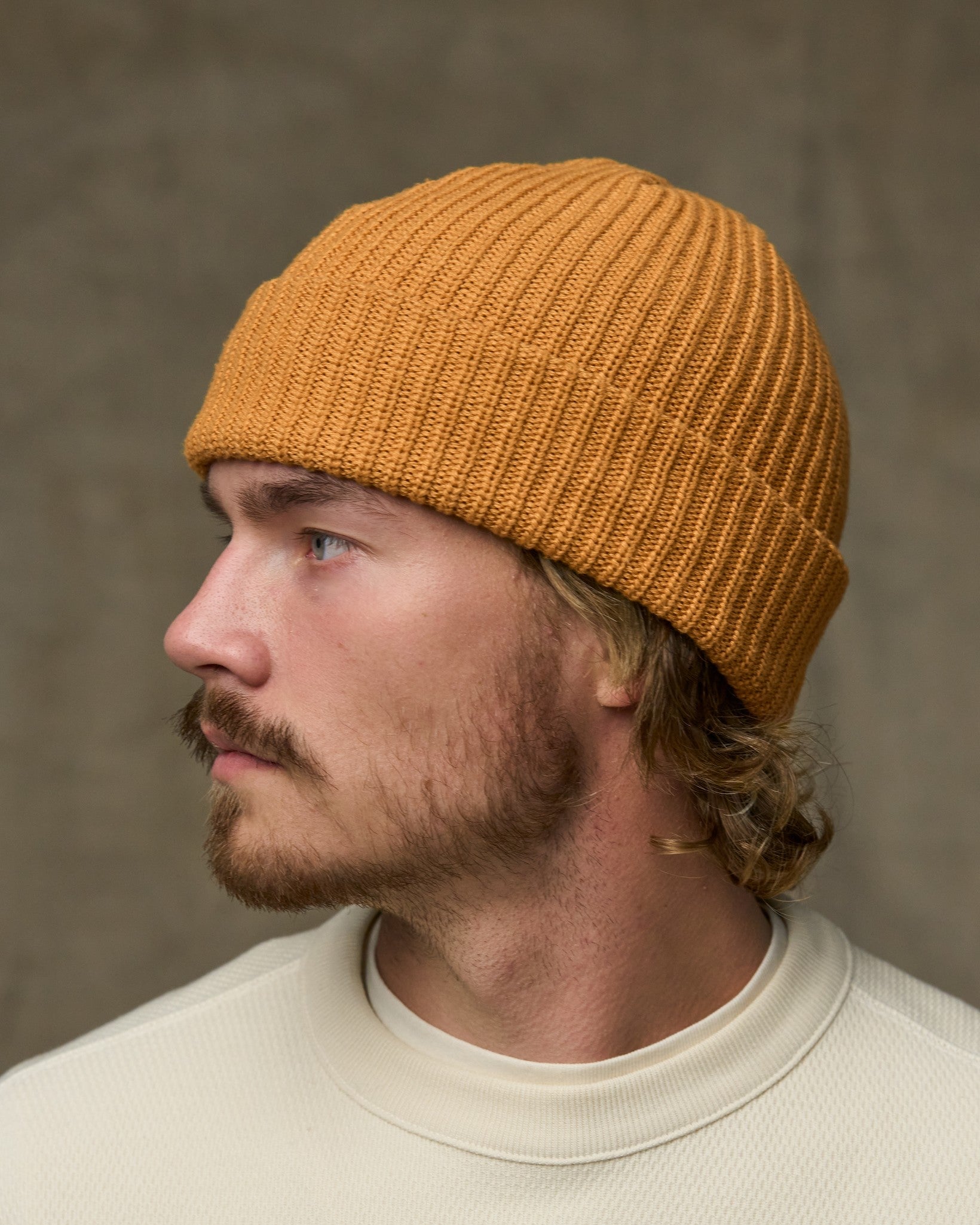 Cotton Watch Cap - Gold Ochre