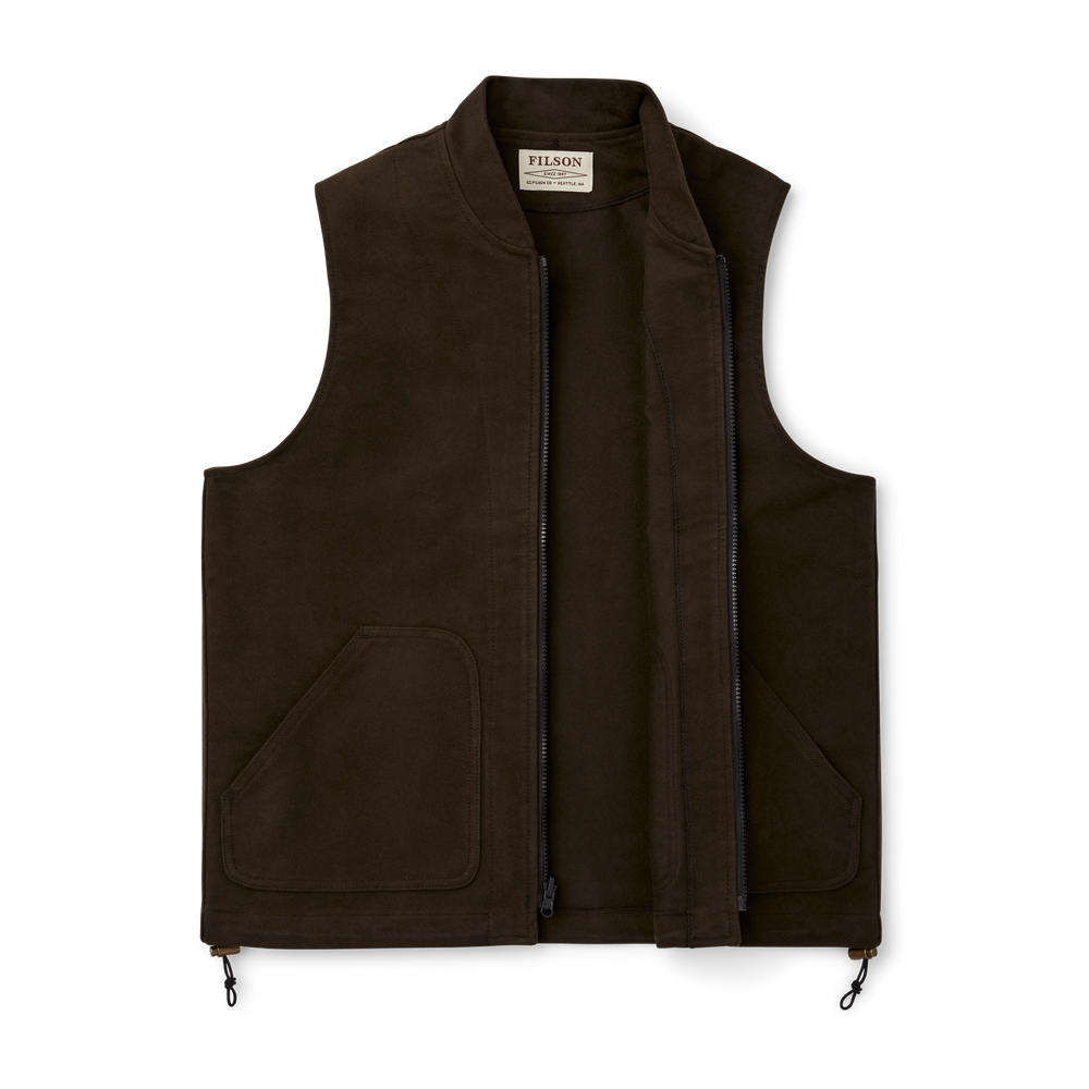 Alternate view of the Filson Moleskin Vest Liner - Brown