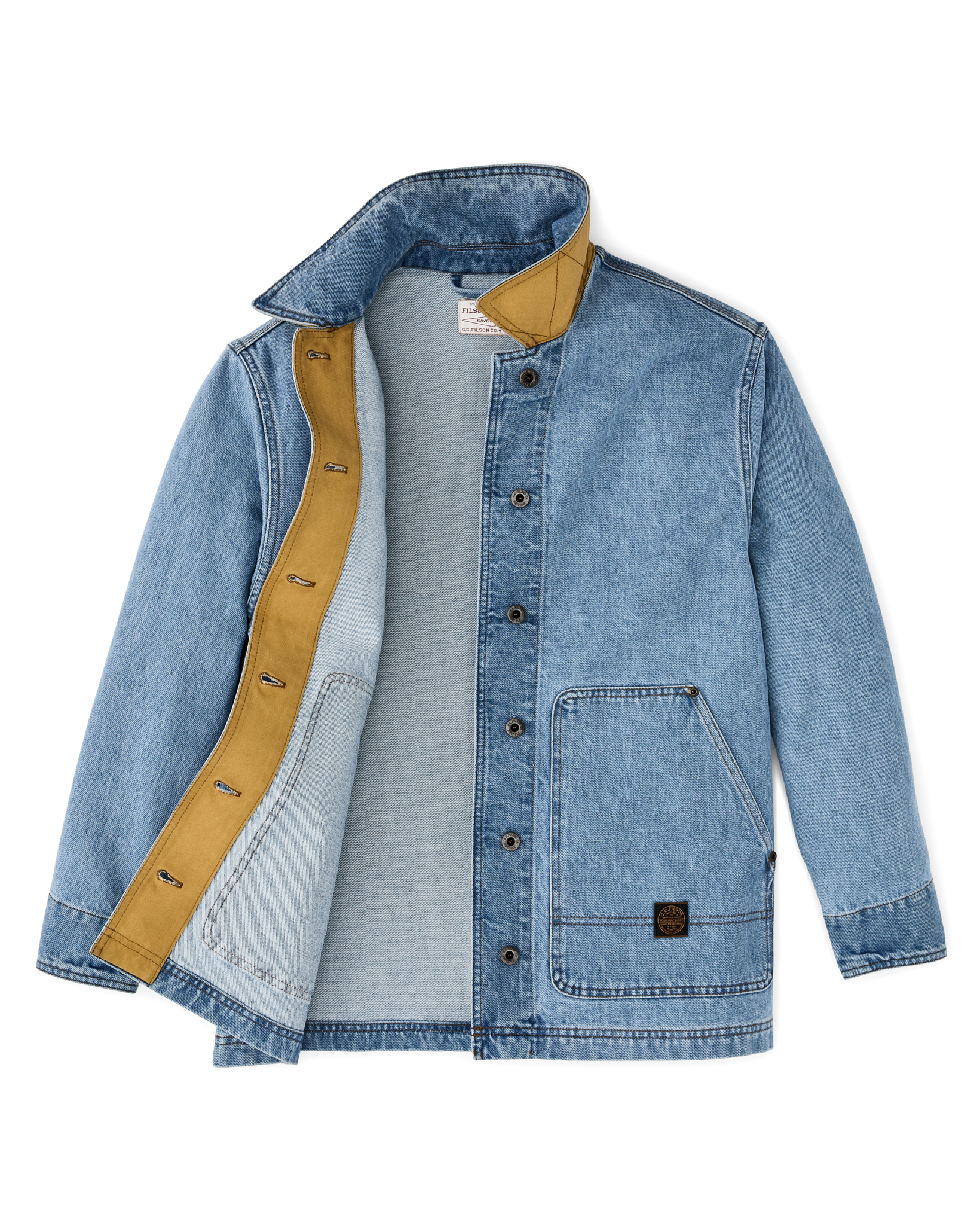 Women's Denim Barn Coat - Stone Wash Indigo