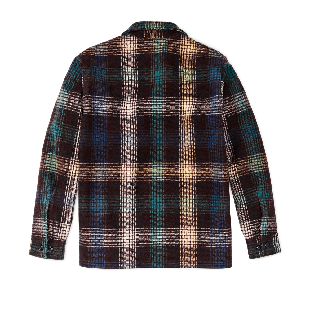Alternate view of the Filson Mackinaw Wool Jac-shirt - Black Coffee Multi Plaid