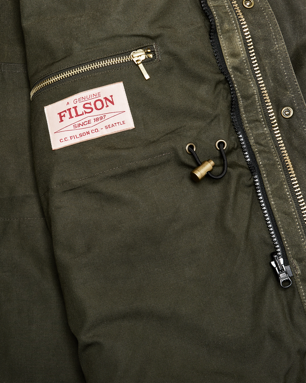 Lined Tin Cloth Field Jacket - Otter Green