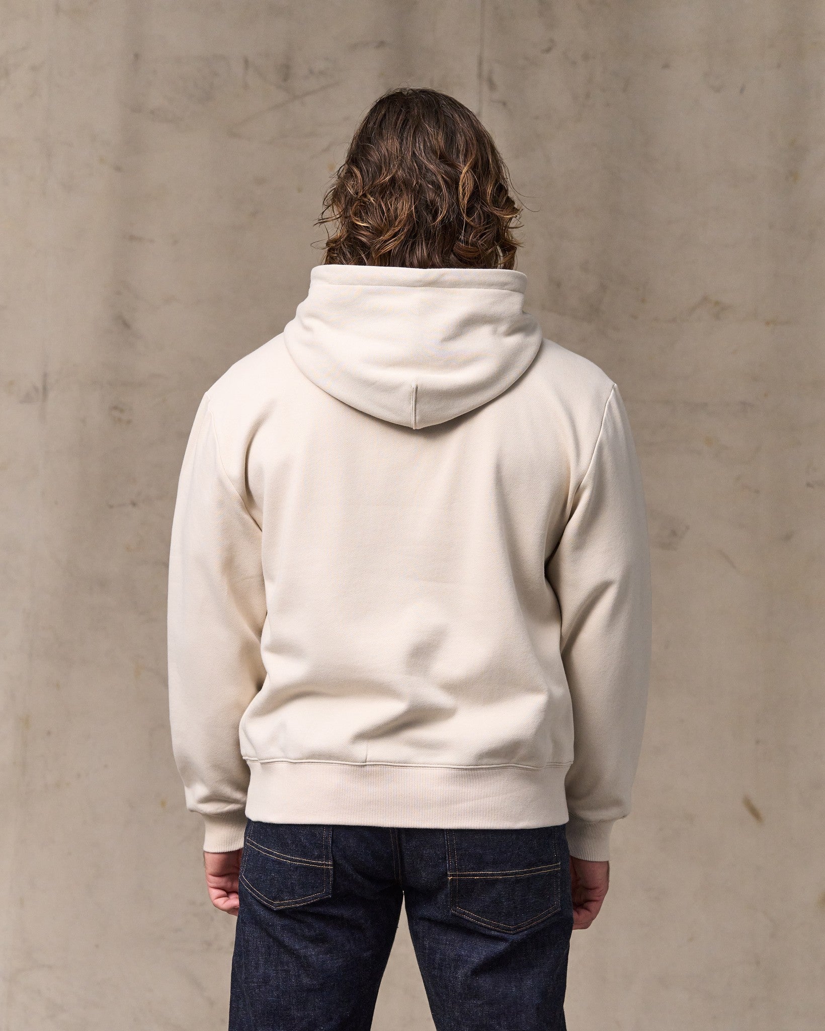 image of a model wearing Filson's Filson Graphic Hoodie - Oatmeal