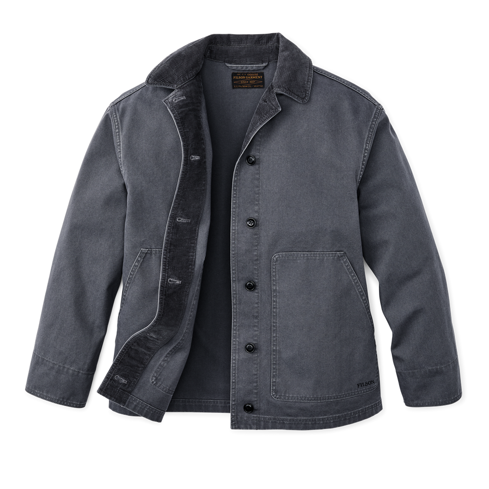 Alternate view of the Filson Women's Canvas Barn Coat - Storm Blue