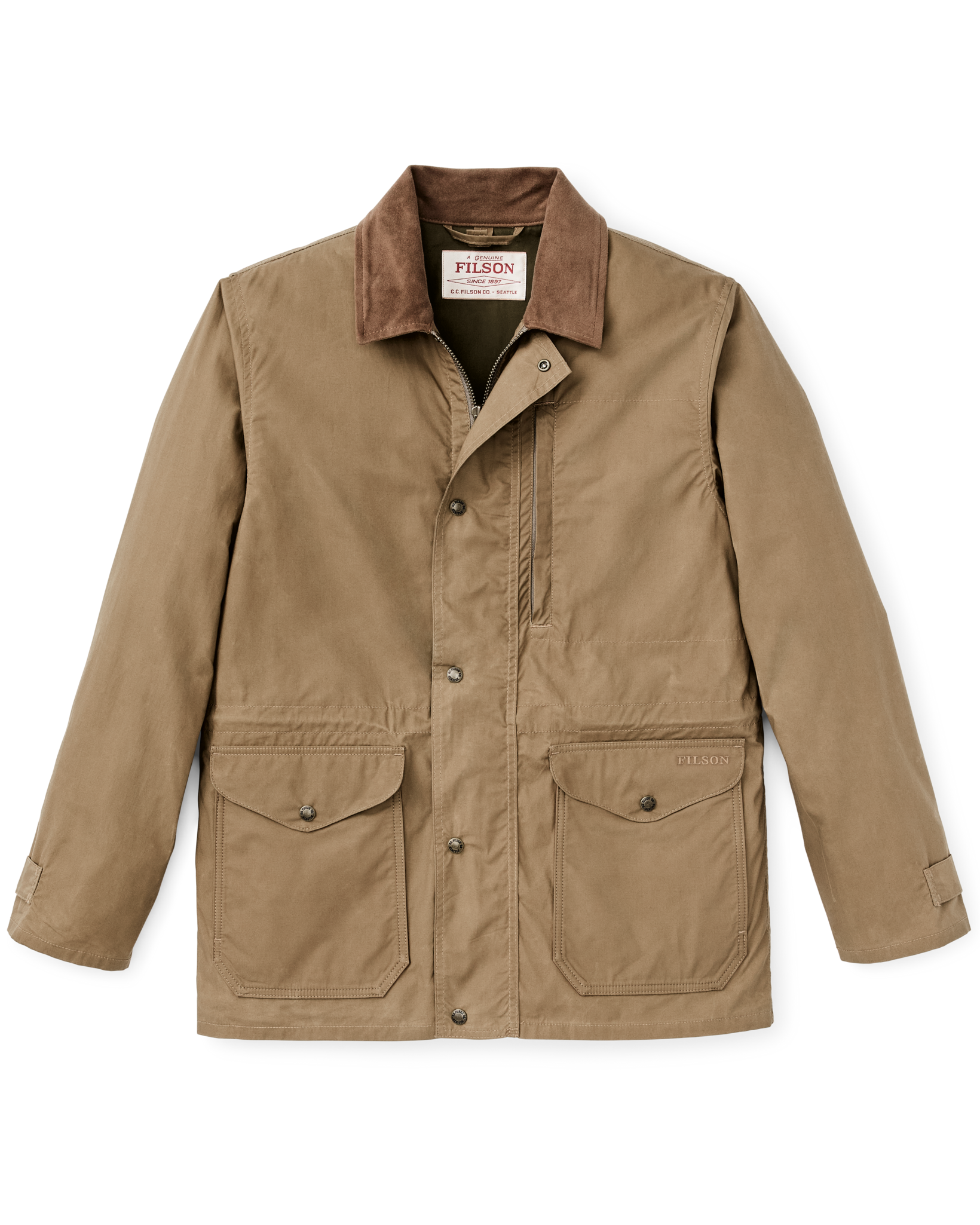 Dry Wax Mile Marker Coat - Dark Beige