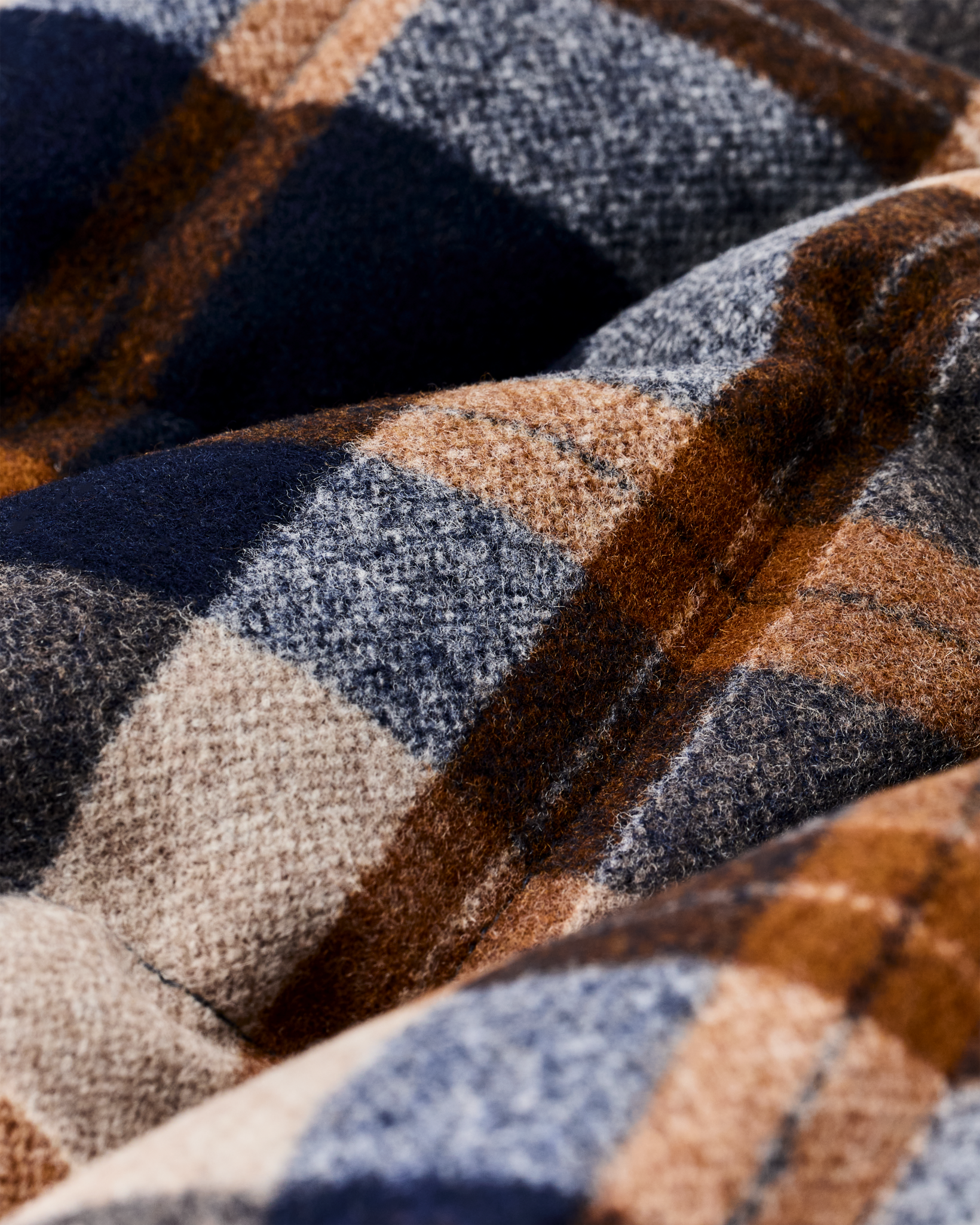 Filson X Crescent Down Works Jacket - Navy / Bronze Plaid