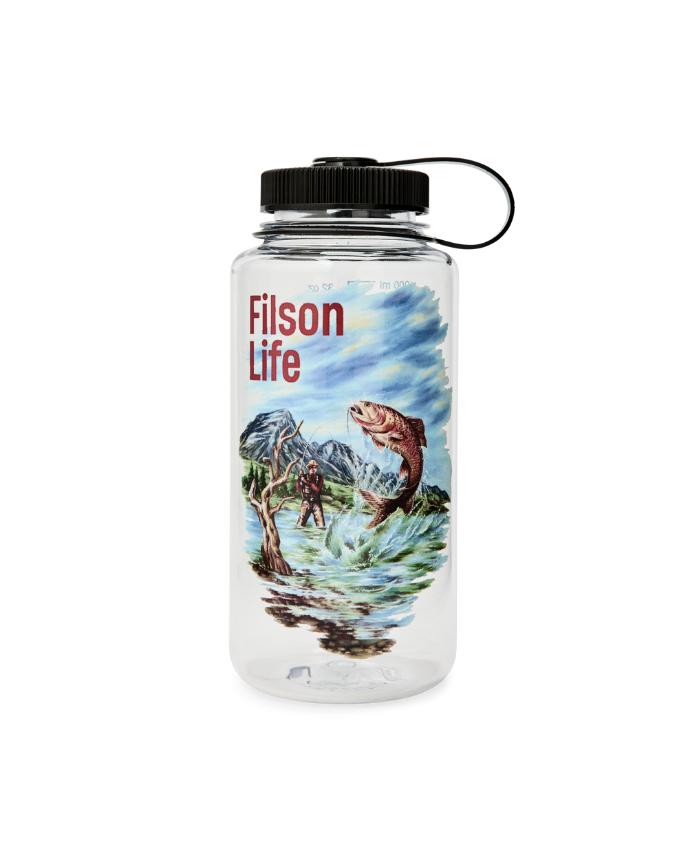 Fishing Graphic Nalgene Bottle - Clear