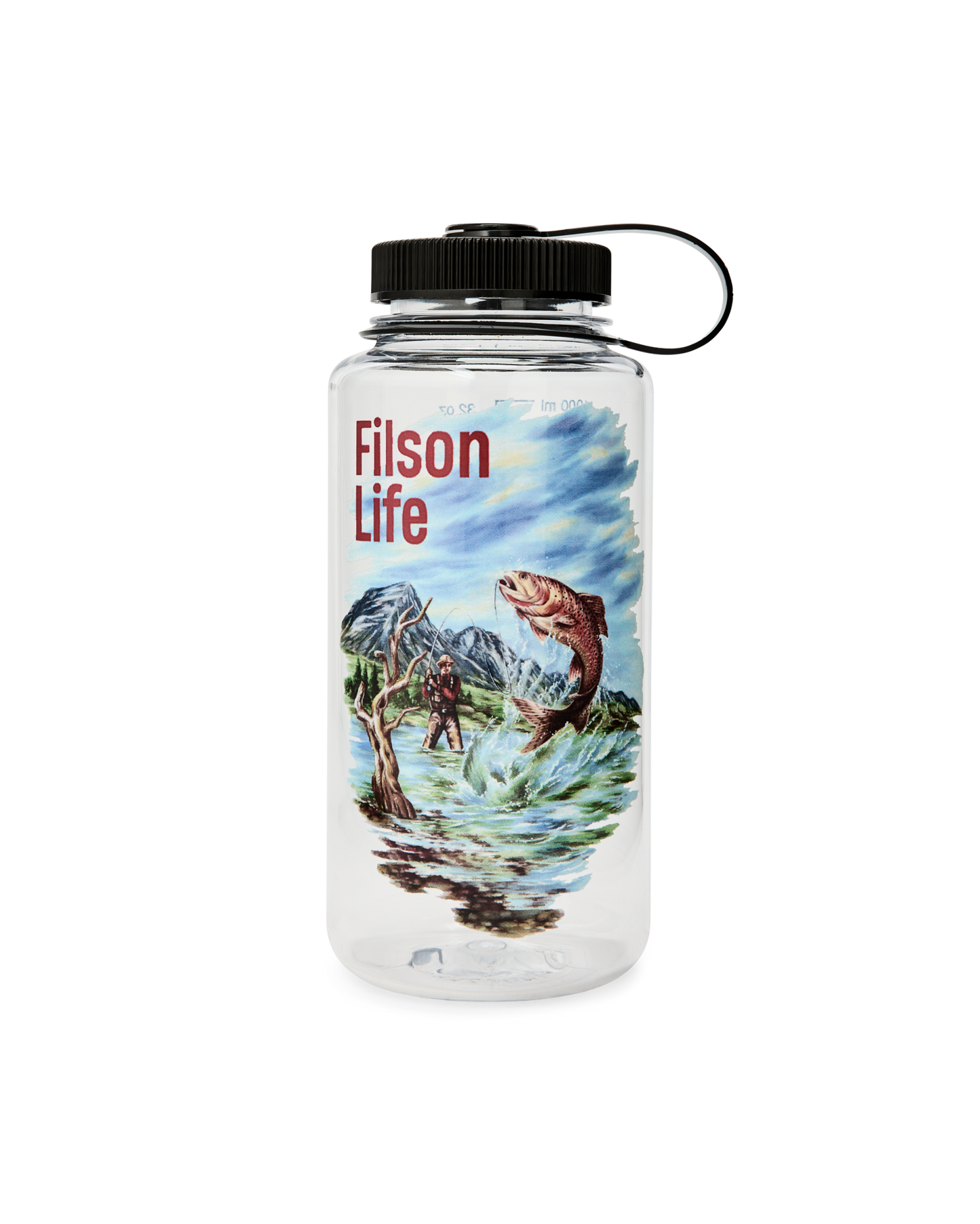 Fishing Graphic Nalgene Bottle - Clear
