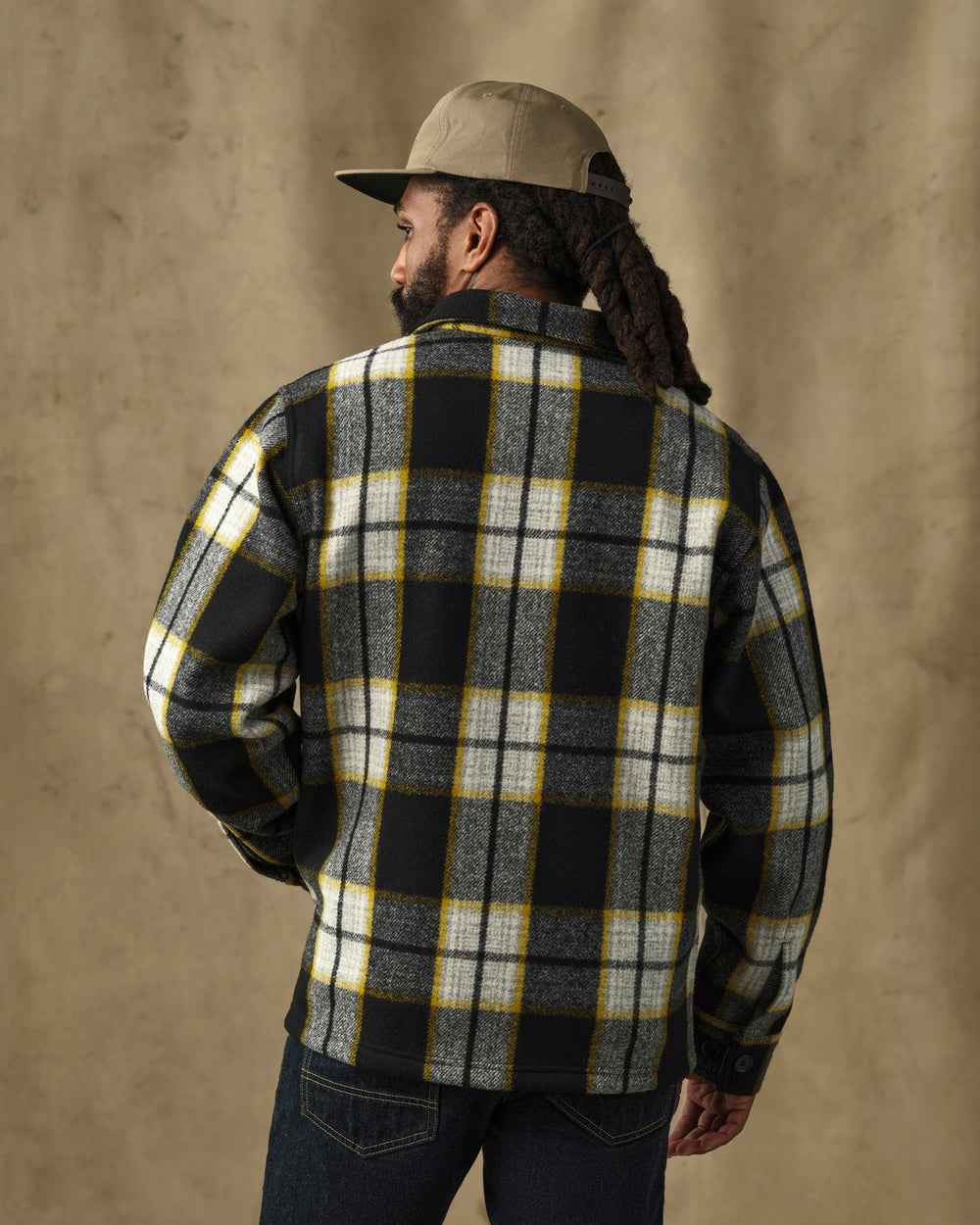Mackinaw Wool 1972 Coat - Black / Yellow Plaid