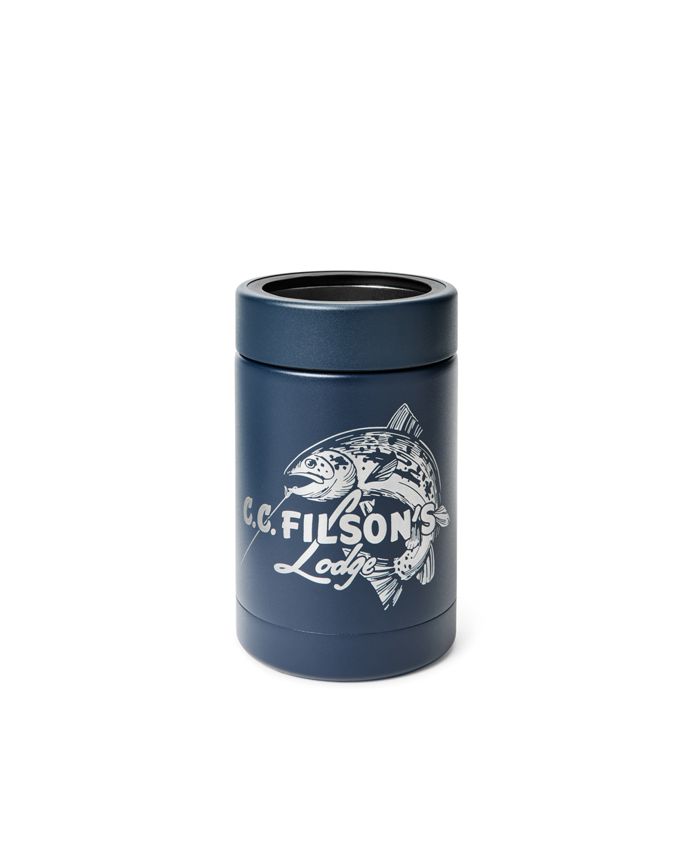 Trout Graphic Can Cooler 12-oz - Navy