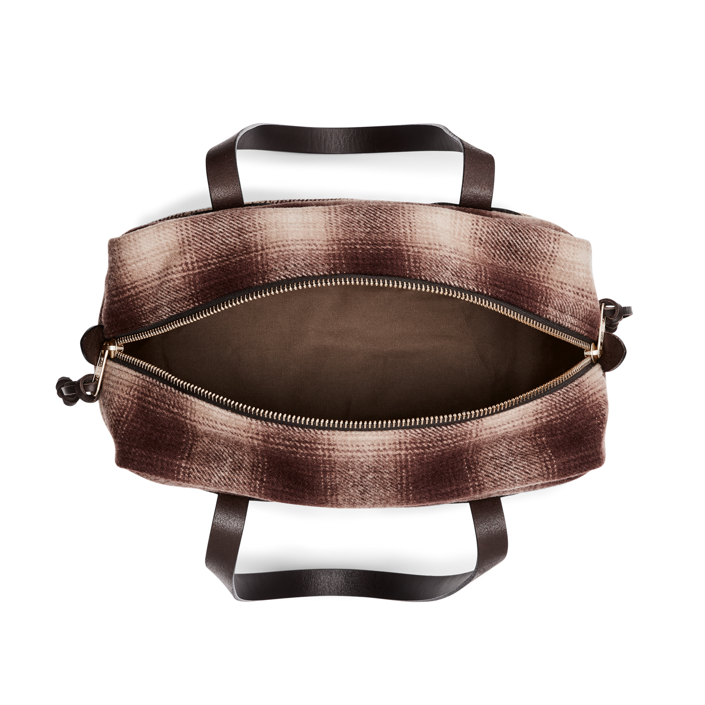 Alternate view of the Filson Mackinaw Wool Zipper Tote Bag - Brown / Tan Ombre