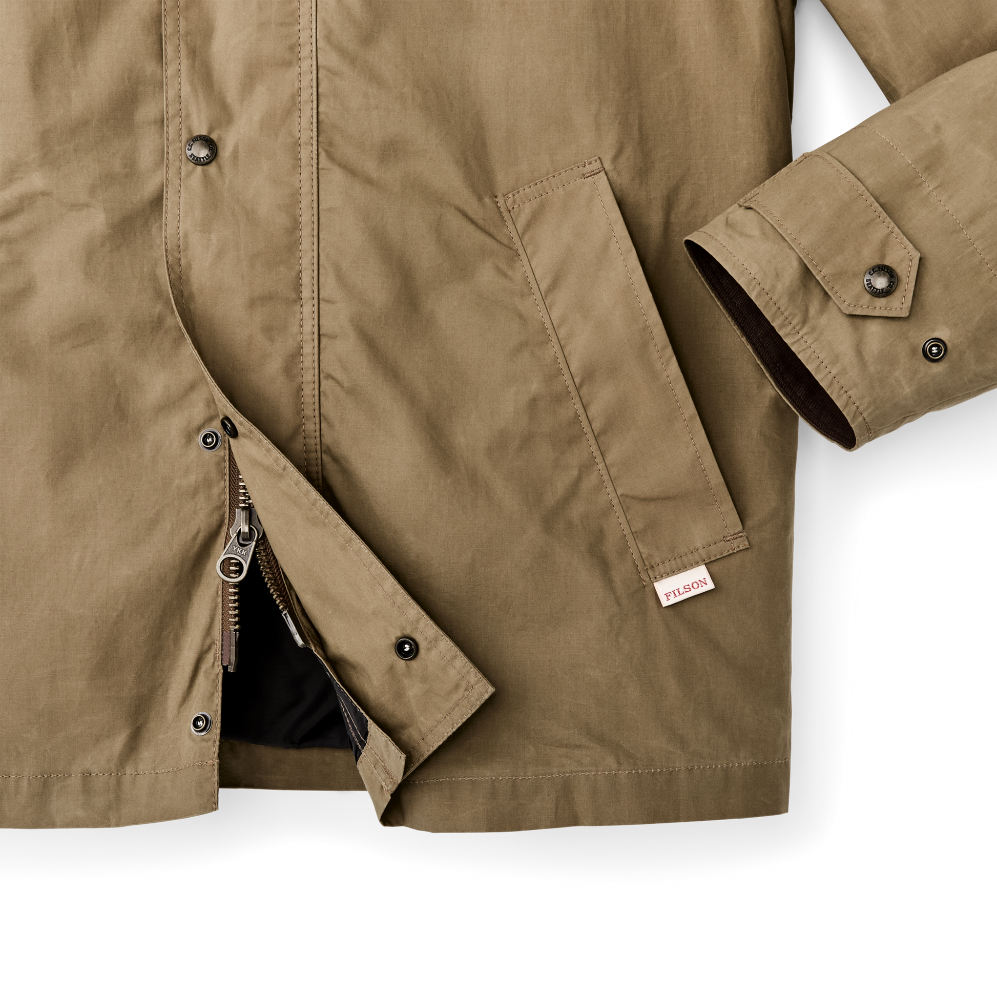 Dry Wax Short Field Jacket - Dark Beige | Filson Dry Wax Short Field Jacket - Dark Beige | Filson