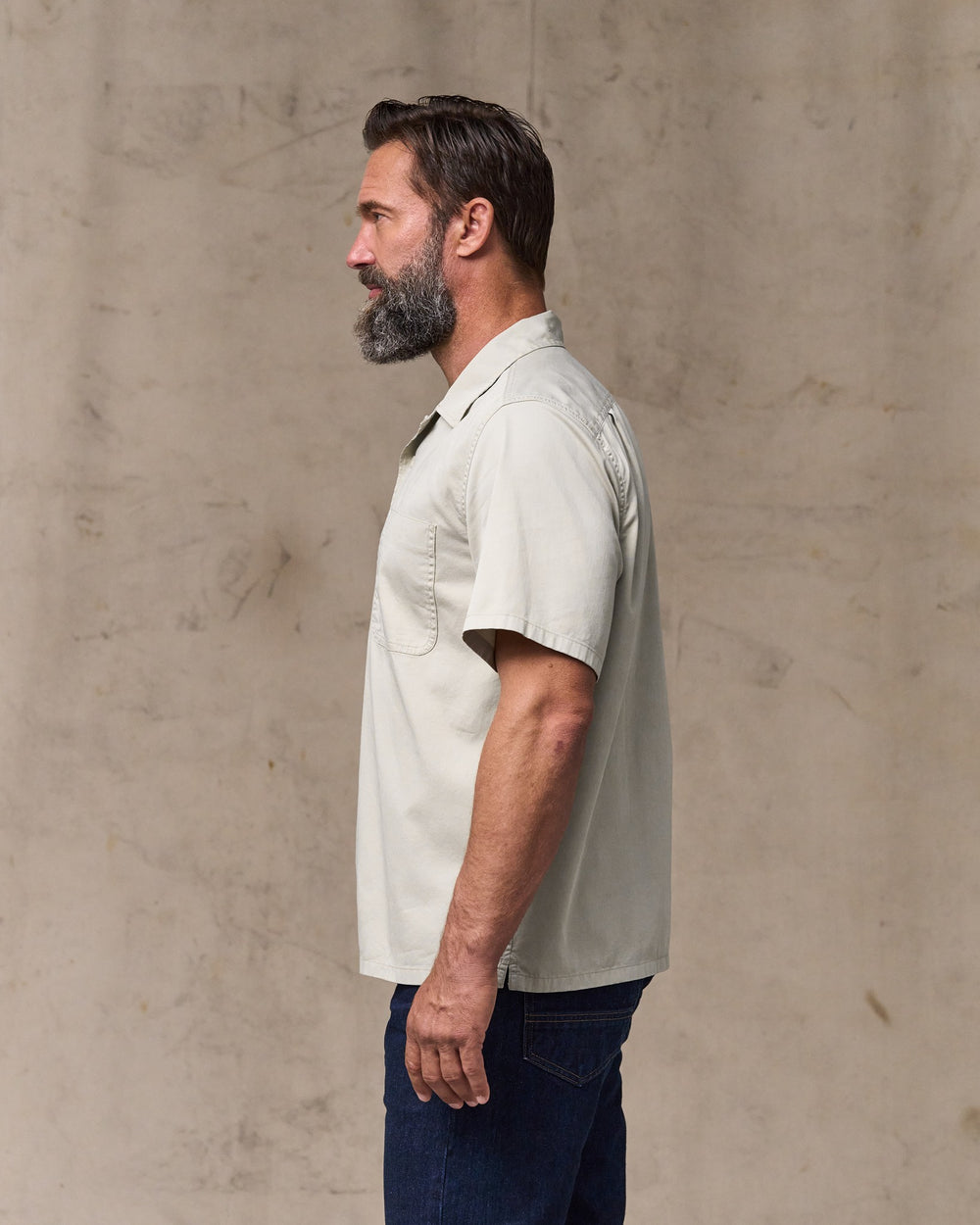 Short Sleeve 4.5-oz. Twill Shirt - Gray Sky