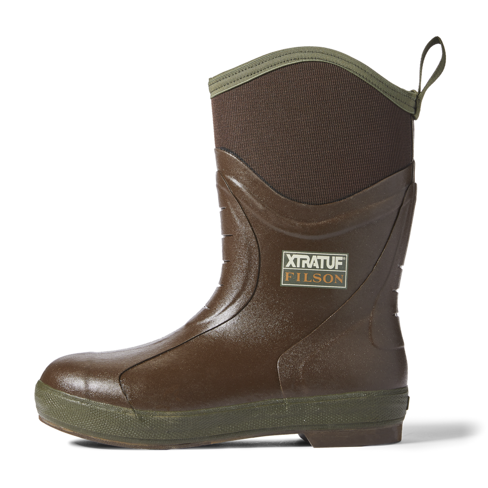 Front-facing image of the Filson Filson X Xtratuf 12" Insulated Elite Boots - Brown