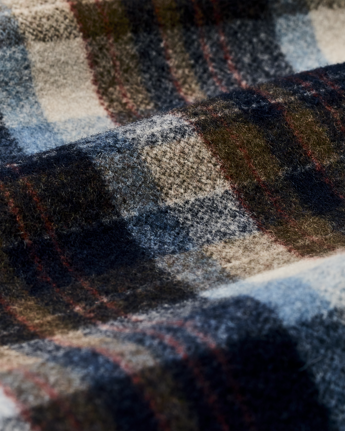 Wool Jac-shirt - Brown / Light Blue Multi Plaid