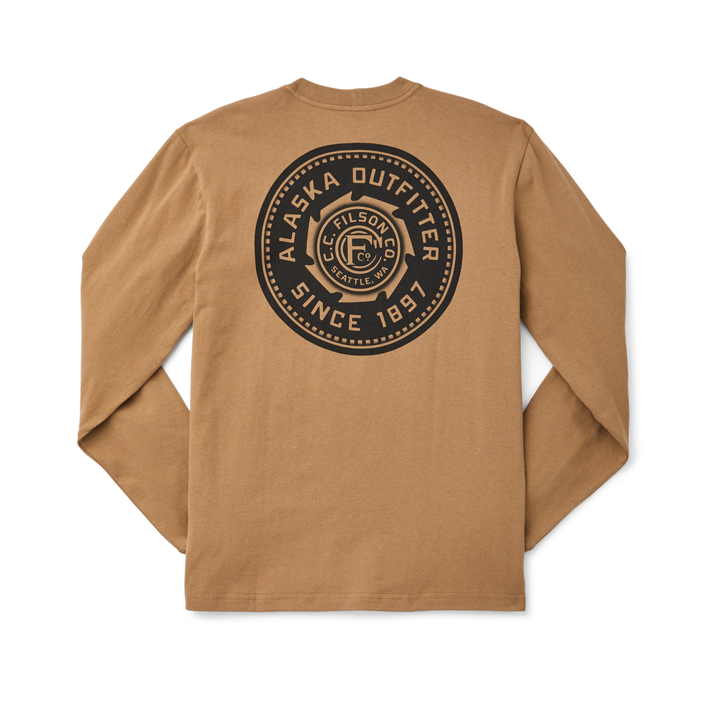 Alternate view of the Filson L/s Outfitter Graphic T-shirt - Rugged Tan (saw Blade)