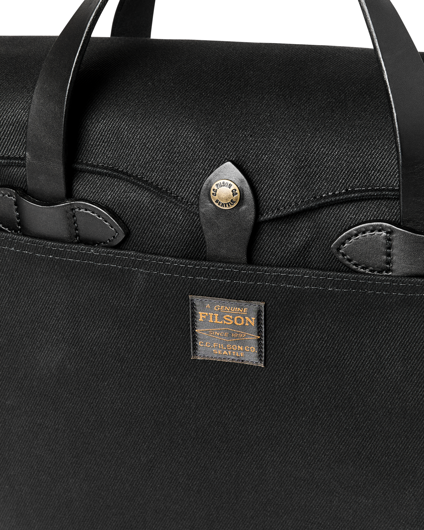 Rugged Twill Original Briefcase - Black | Filson Rugged Twill Original Briefcase - Black | Filson