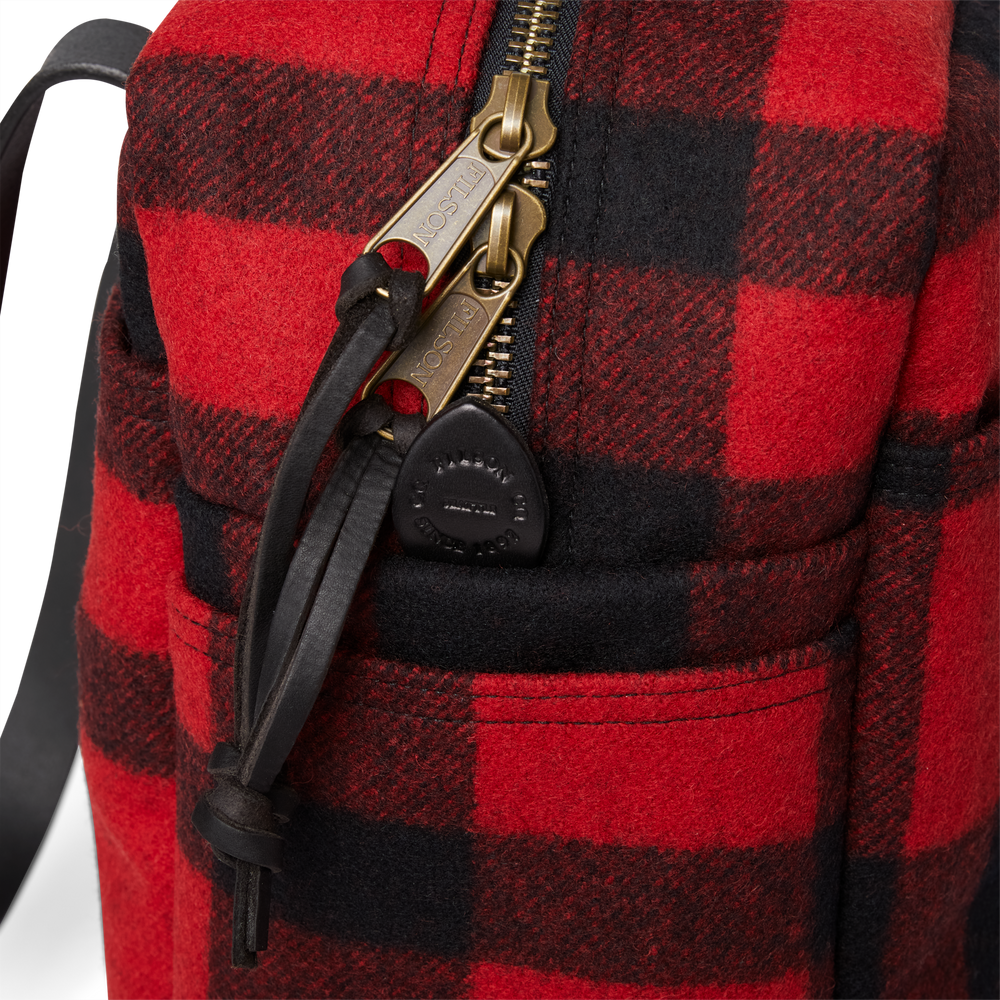 Alternate view of the Filson Mackinaw Wool Tote Bag - Red / Black Plaid