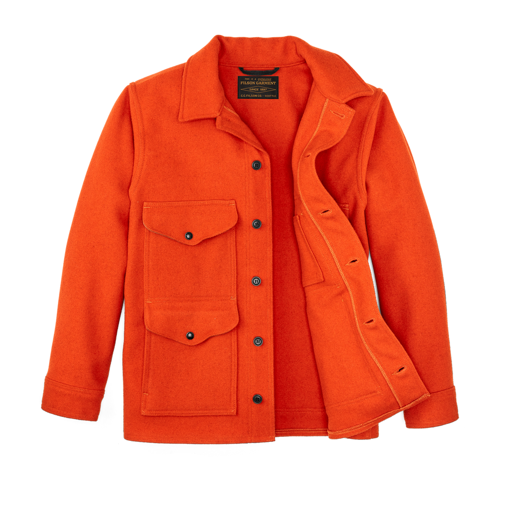 Alternate view of the Filson Mackinaw Wool Cruiser Jacket - Flame
