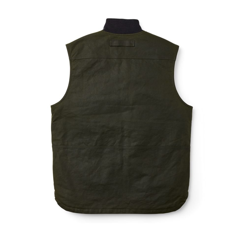 Alternate view of the Filson Tin Cloth Insulated Work Vest - Otter Green