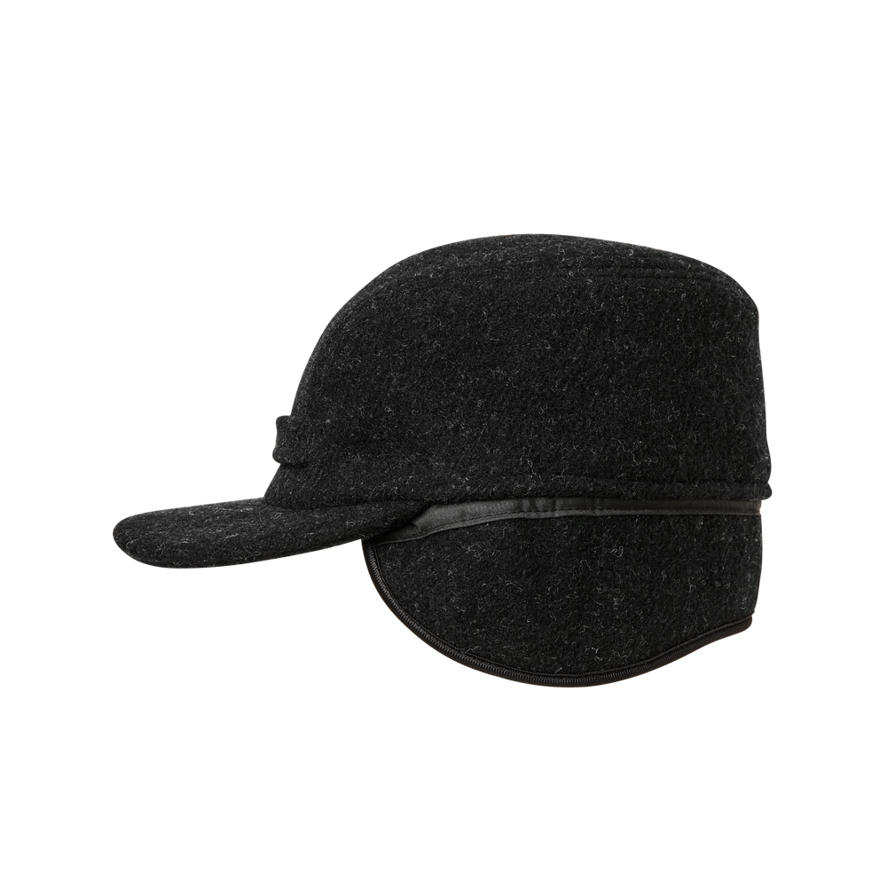 Alternate view of the Filson Mackinaw Wool Cap - Charcoal