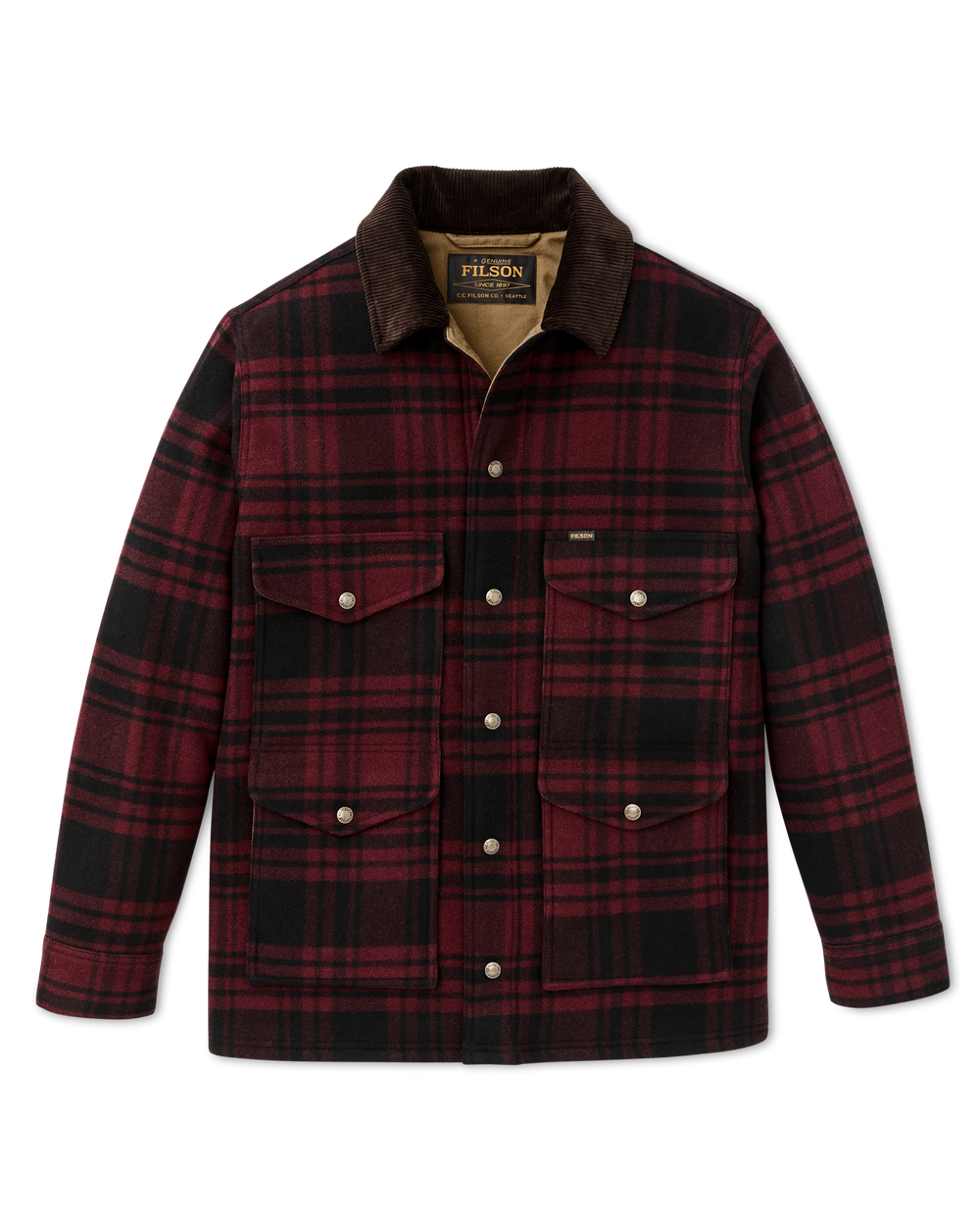 Spokane Insulated Cruiser Jacket - Port / Black Plaid