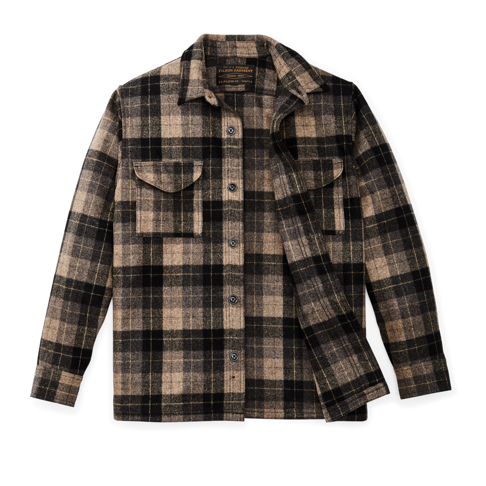 Alternate view of the Filson Wool Jac-shirt - Oat / Brown / Heather / Multi Plaid