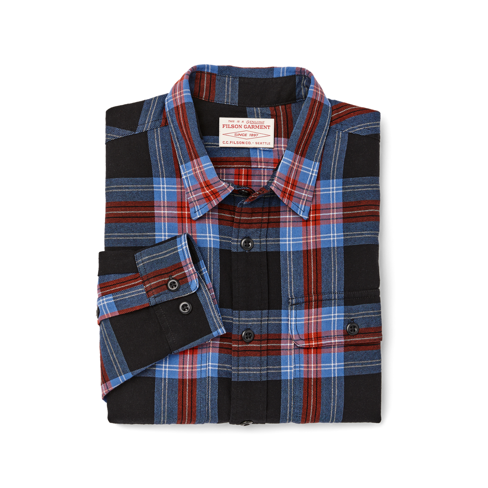 Alternate view of the Filson Scout Shirt - Grouse Blue / Black
