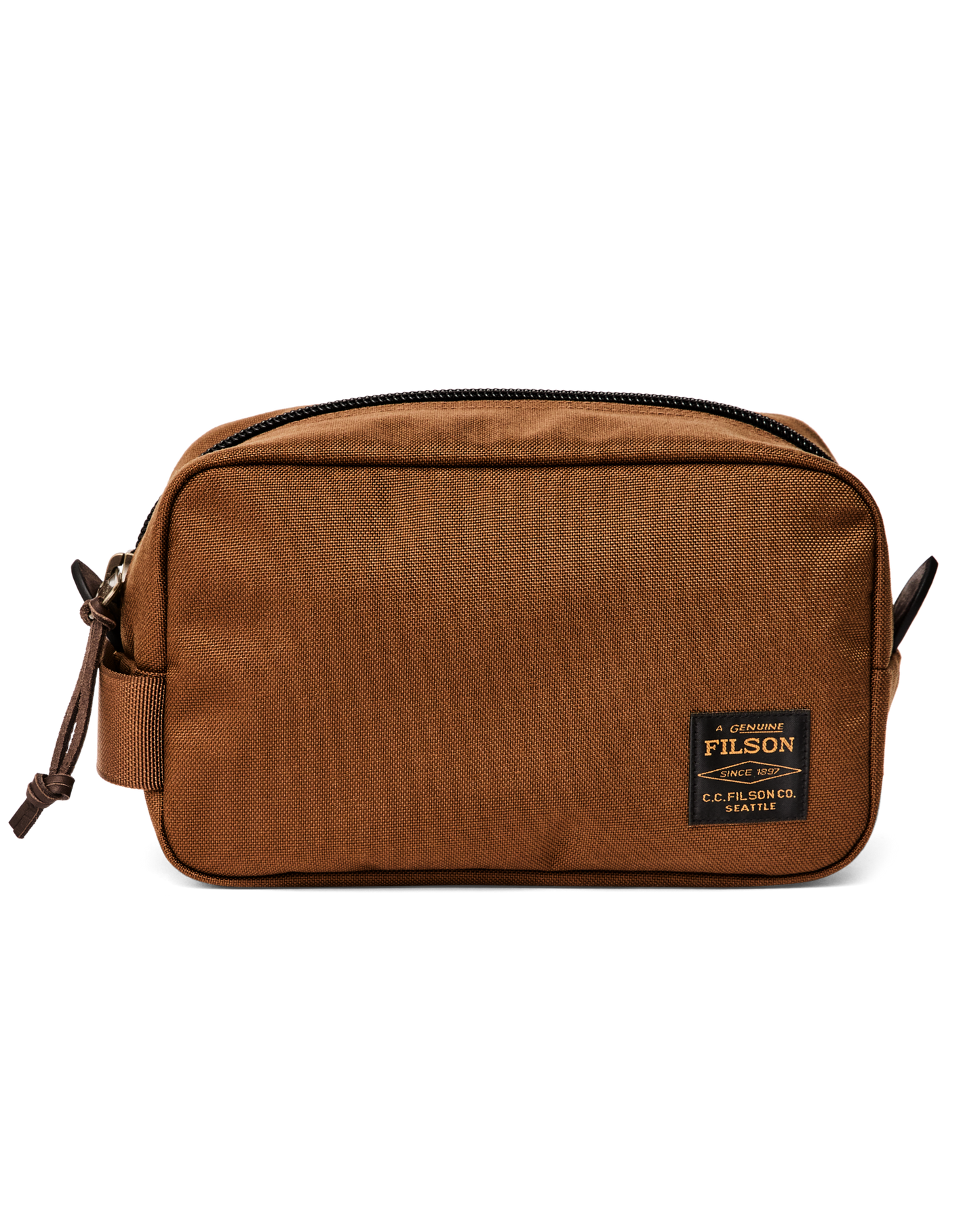 Front-facing image of the Filson Dryden Travel Pack - Whiskey