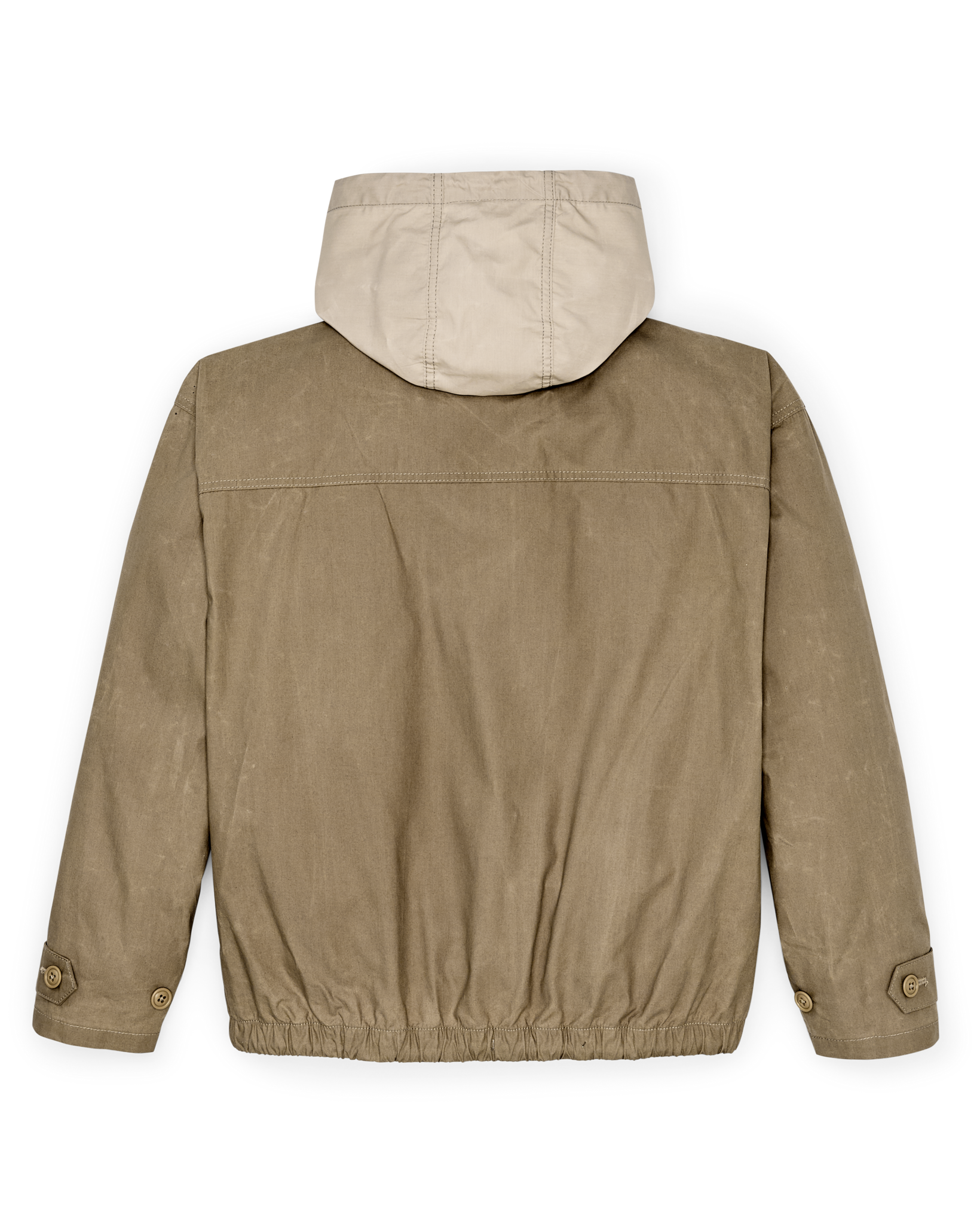 Women's Dry Wax Hooded Popover - Khaki / Quail Tan