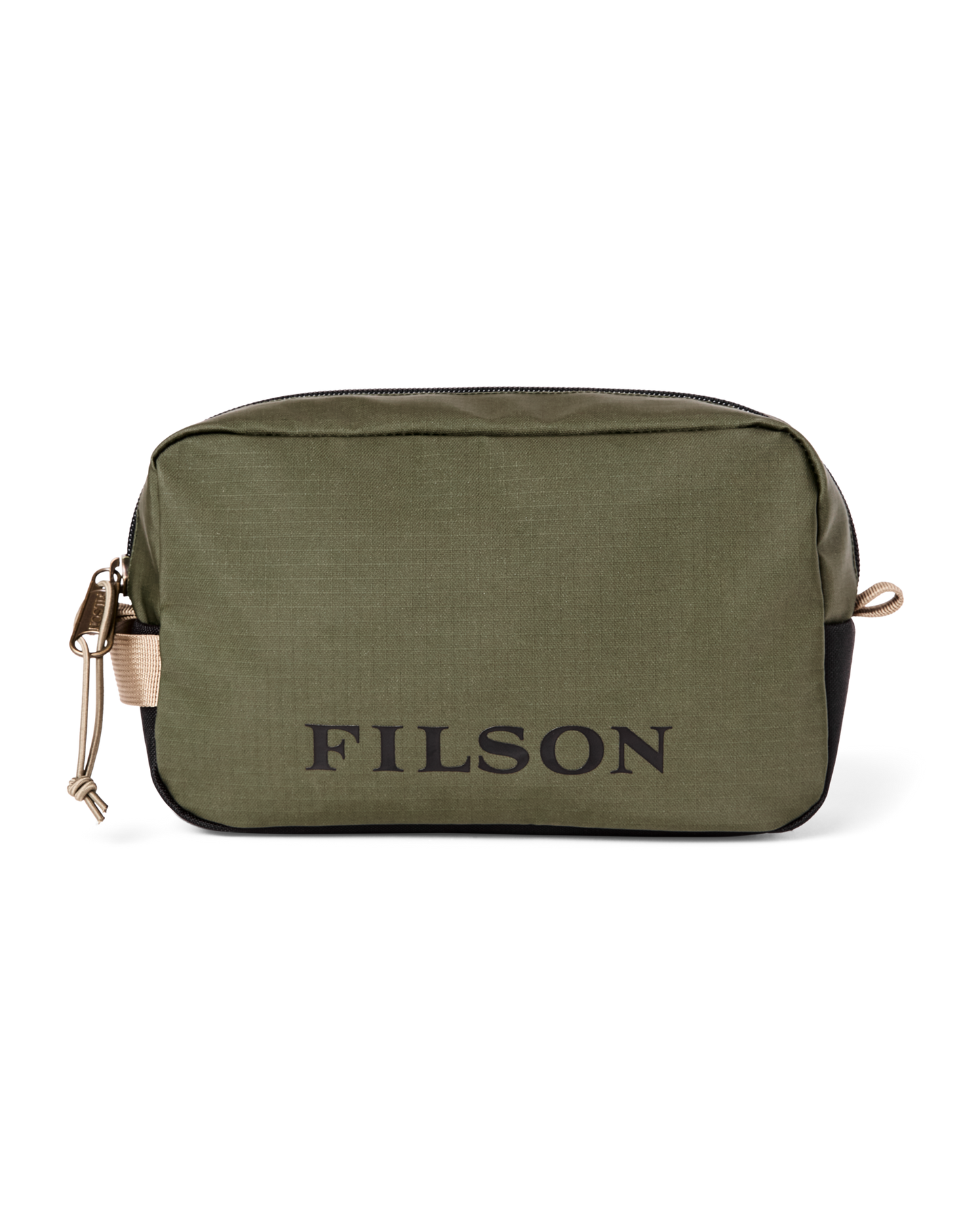 Front-facing image of the Filson All-weather Travel Pack - Olive / Black / Covert