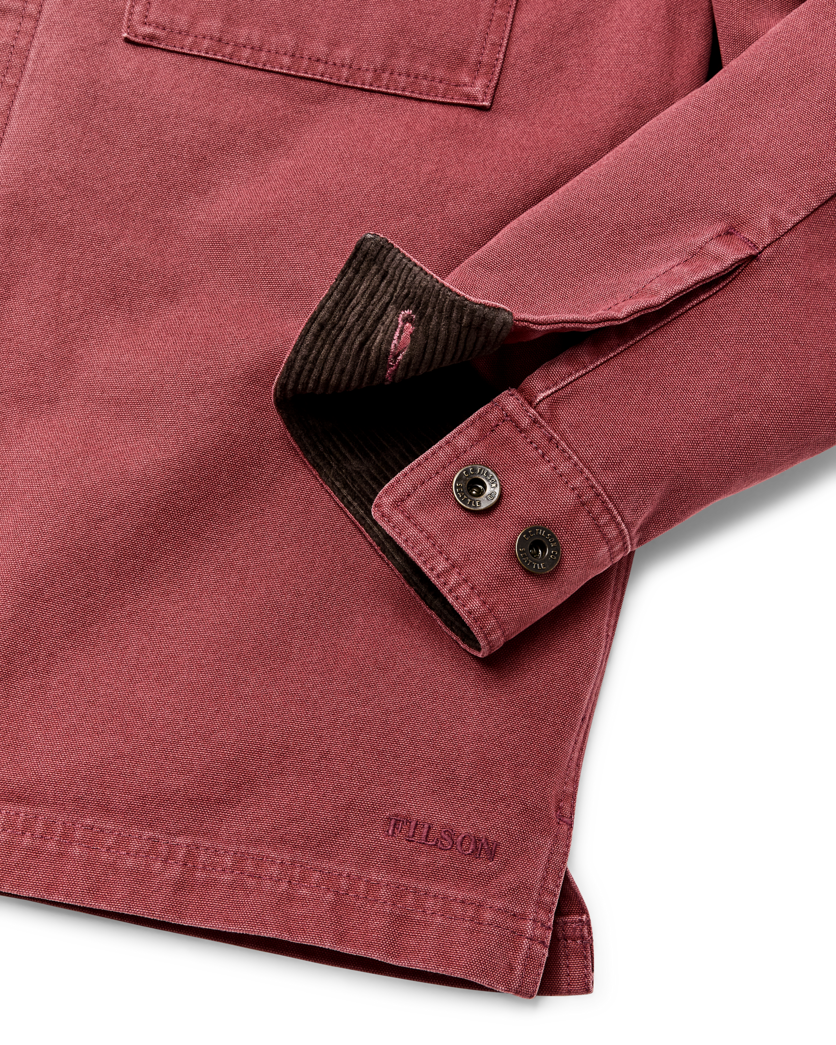 Alternate view of the Filson Rustic Canvas Jac-shirt - Red Rock