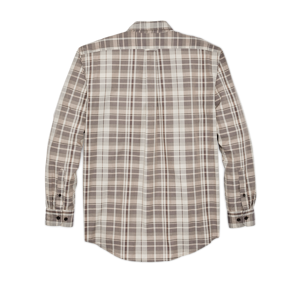 Alternate view of the Filson Filson's Washed Feather Cloth Shirt - Light Brown / Natural Plaid