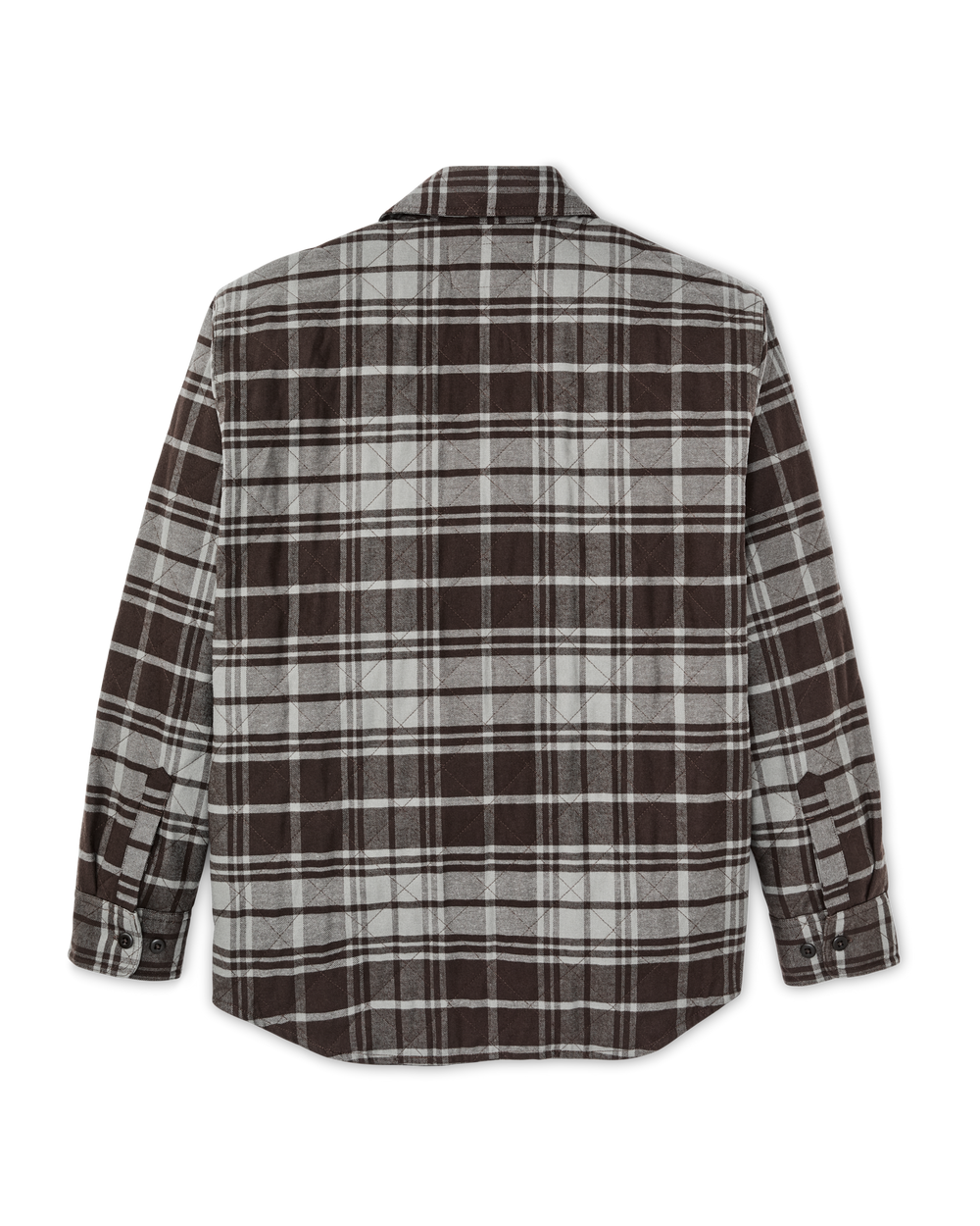 Insulated Flannel Jac-Shirt - Brown / Gray Plaid