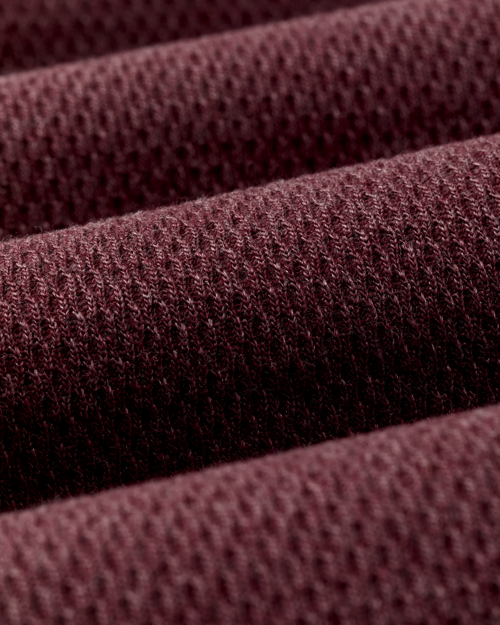 Waffle Knit Henley - Dark Port Heather