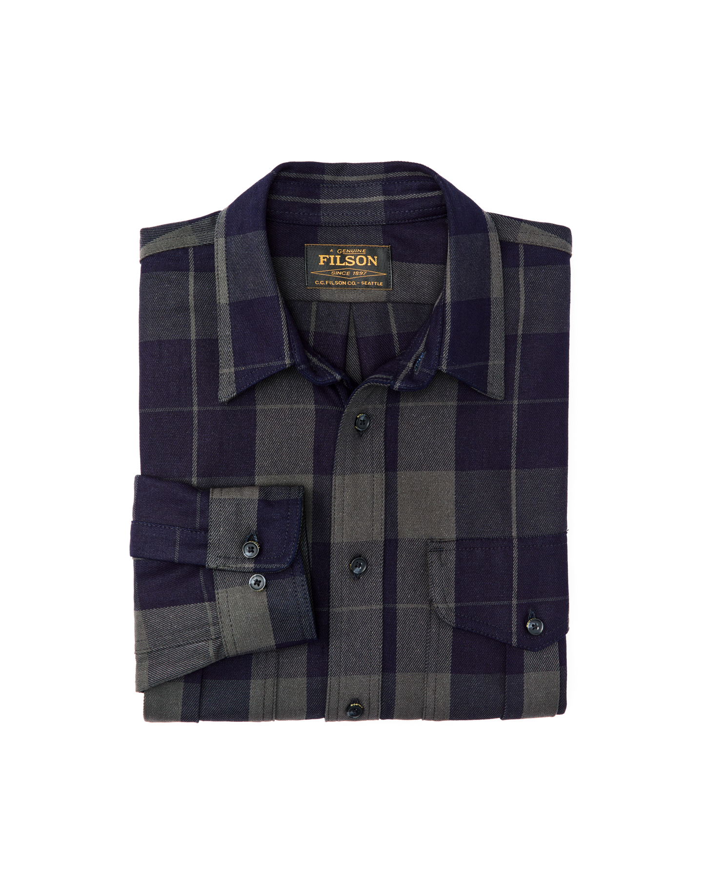 Vintage Wash Alaskan Guide Shirt - Indigo / Faded Black