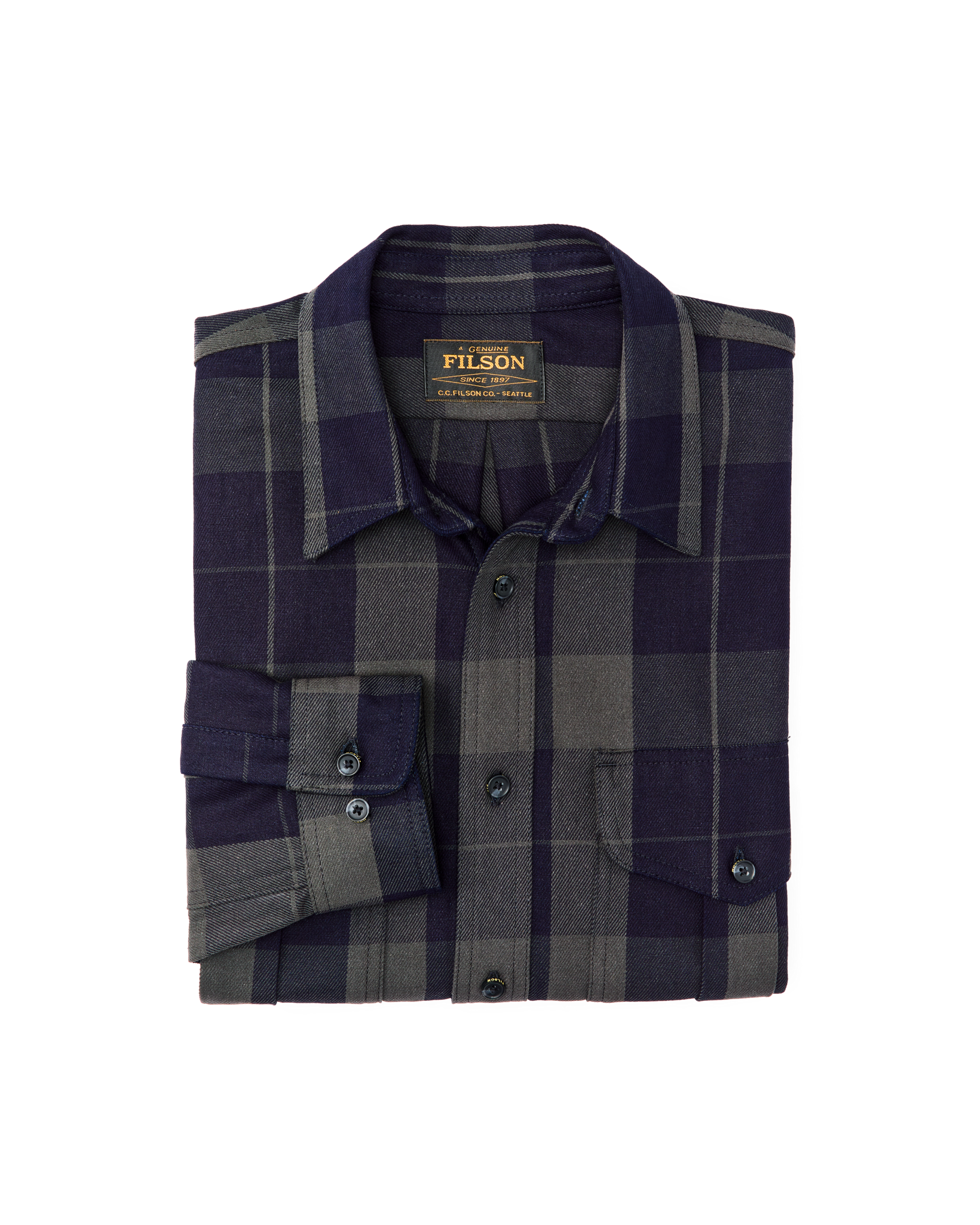 Vintage Wash Alaskan Guide Shirt - Indigo / Faded Black