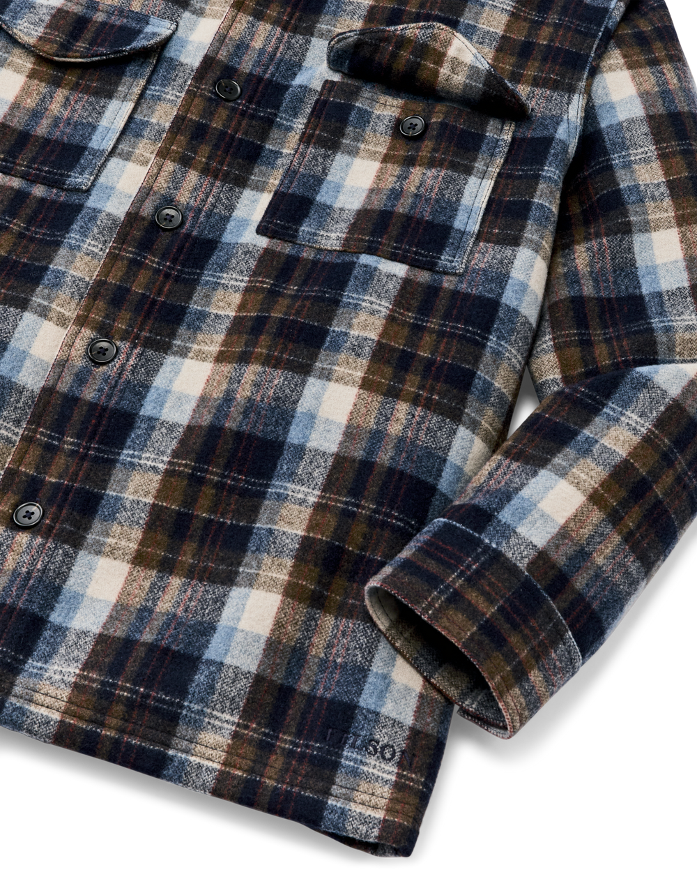 Wool Jac-shirt - Brown / Light Blue Multi Plaid | Filson