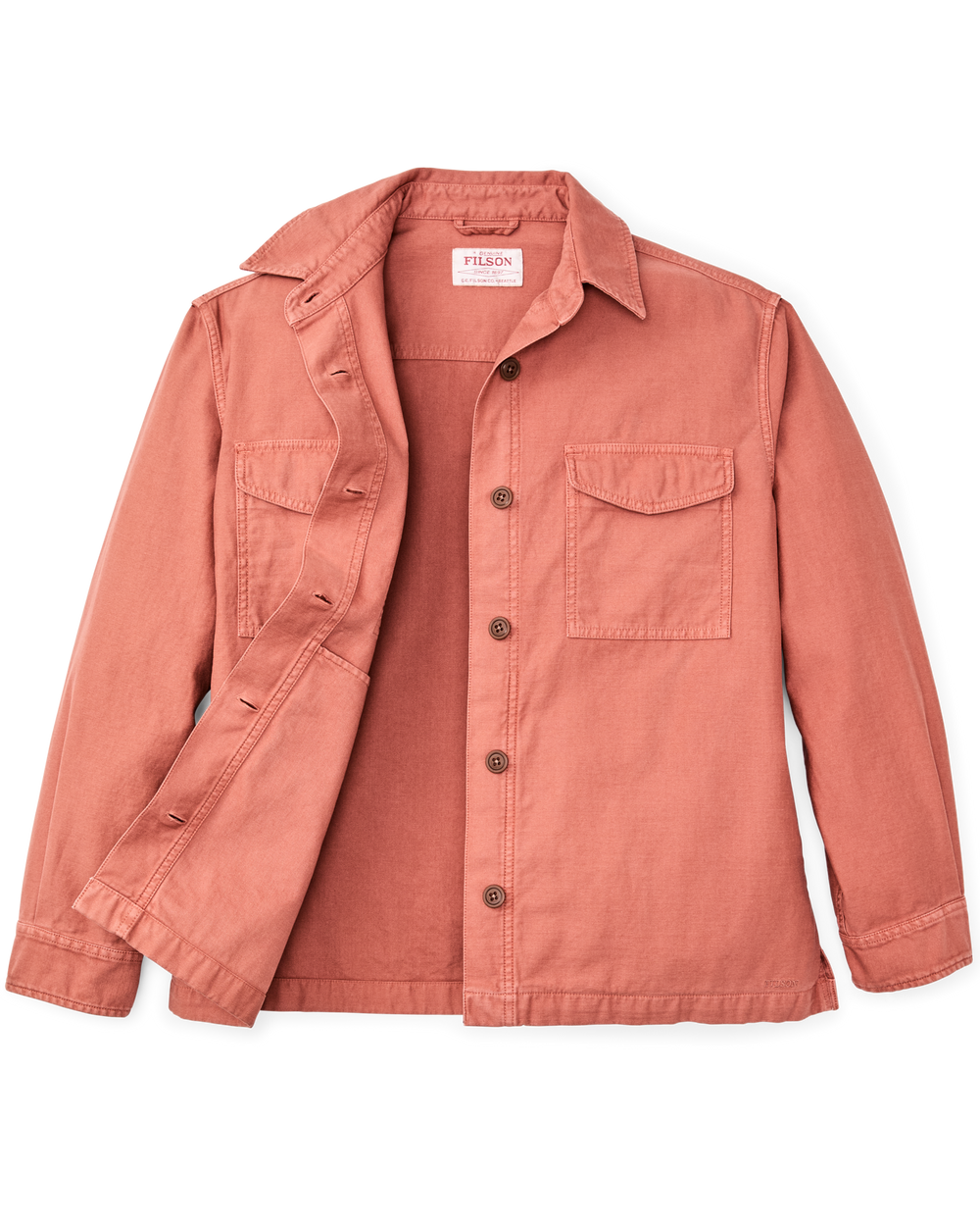 Alternate view of the Filson Women's Reverse Sateen Jac-shirt - Copper Brown