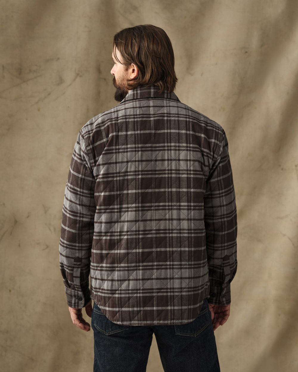 Insulated Flannel Jac-Shirt - Brown / Gray Plaid