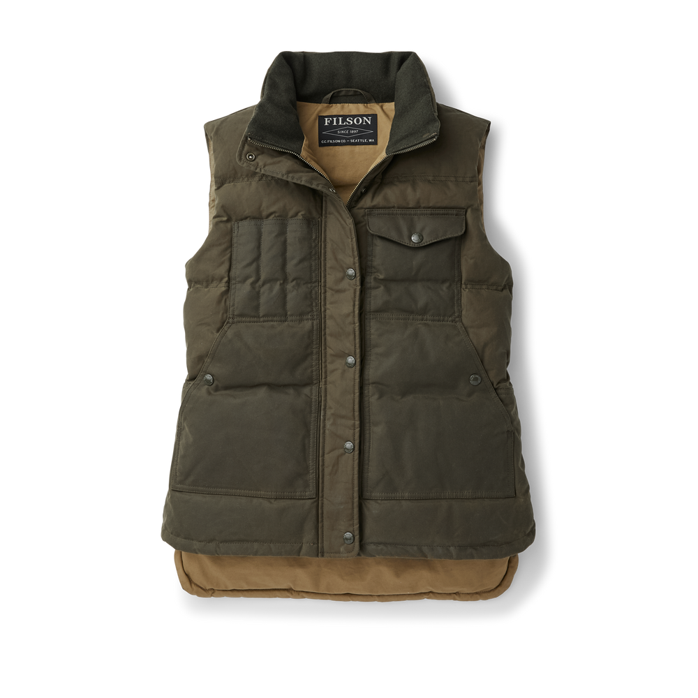 Alternate view of the Filson Women's Down Cruiser Vest - Marsh Olive