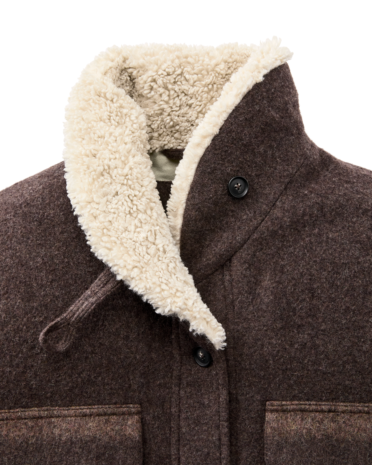 Women's Kodiak Shawl Collar Coat - Brown / Yellow Stripe