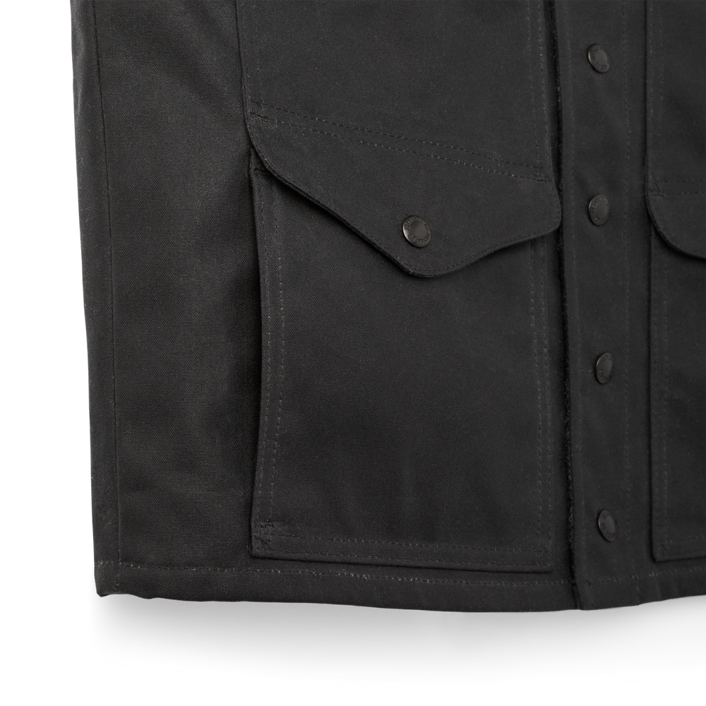 Alternate view of the Filson Mackinaw Wool Lined Tin Cloth Vest - Cinder