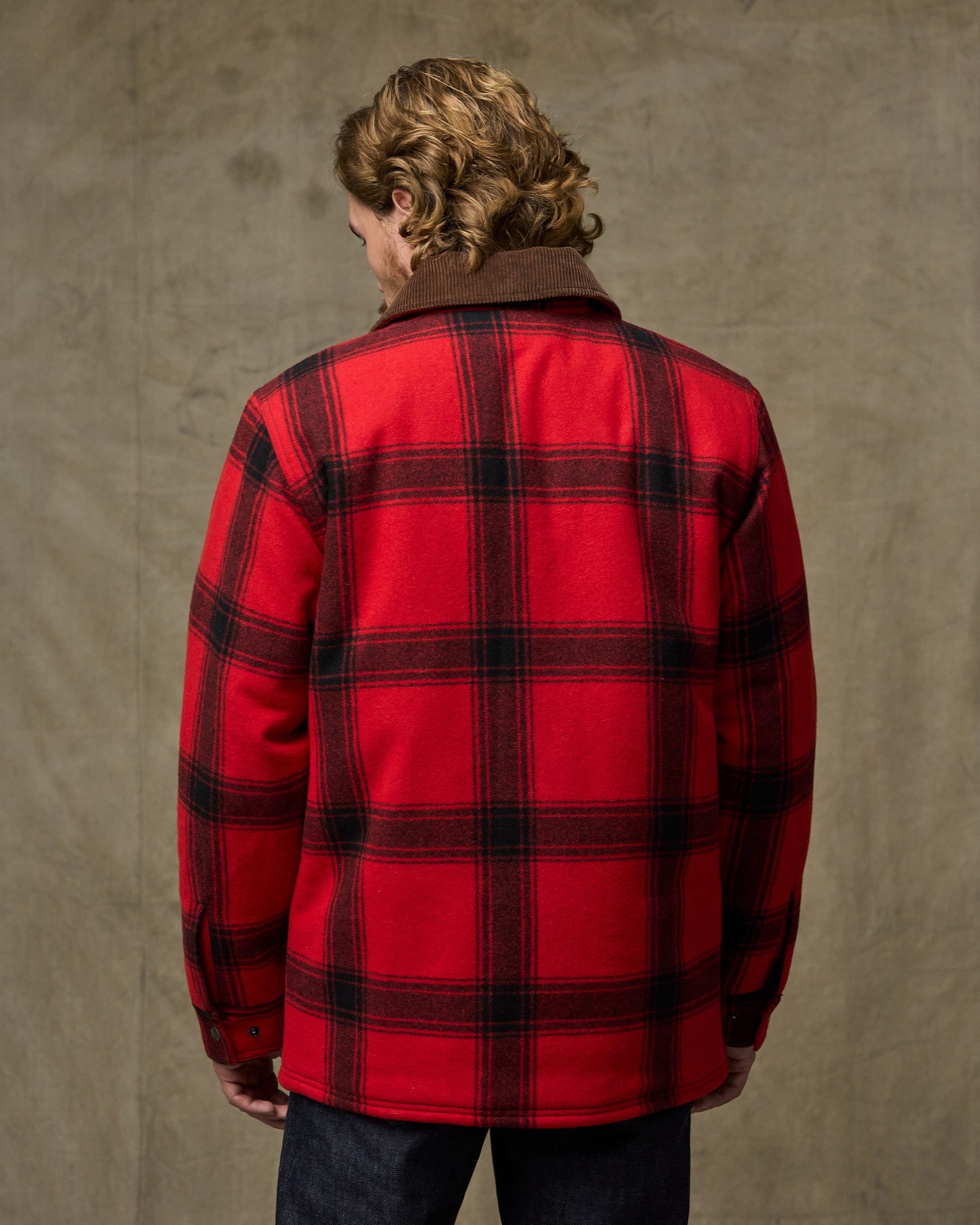 Spokane Insulated Cruiser Jacket - Red / Black Windowpane