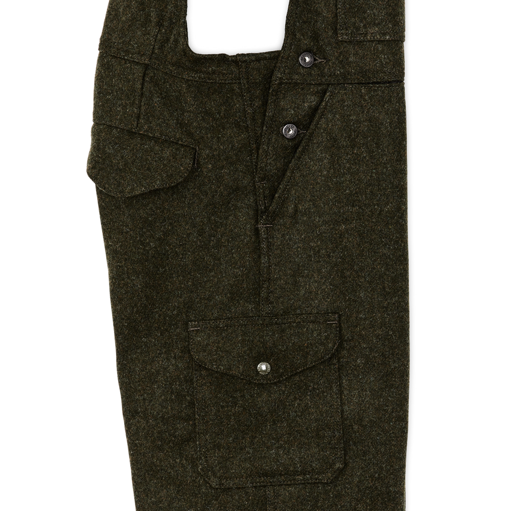 Alternate view of the Filson Mackinaw Wool Bibs - Forest Green