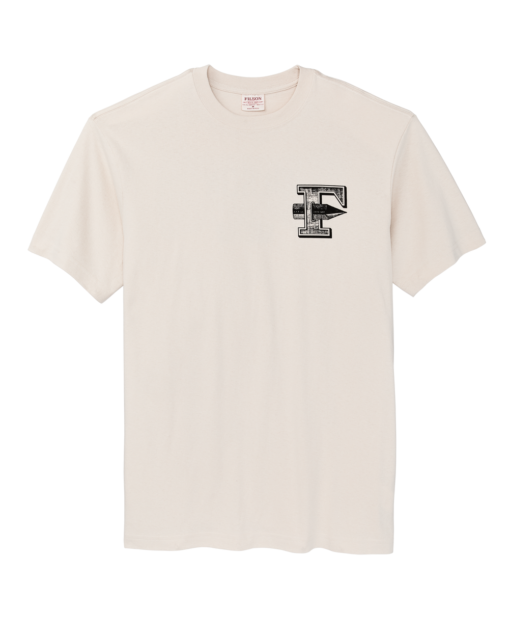Front-facing image of the Filson Axe Graphic T-Shirt - Natural
