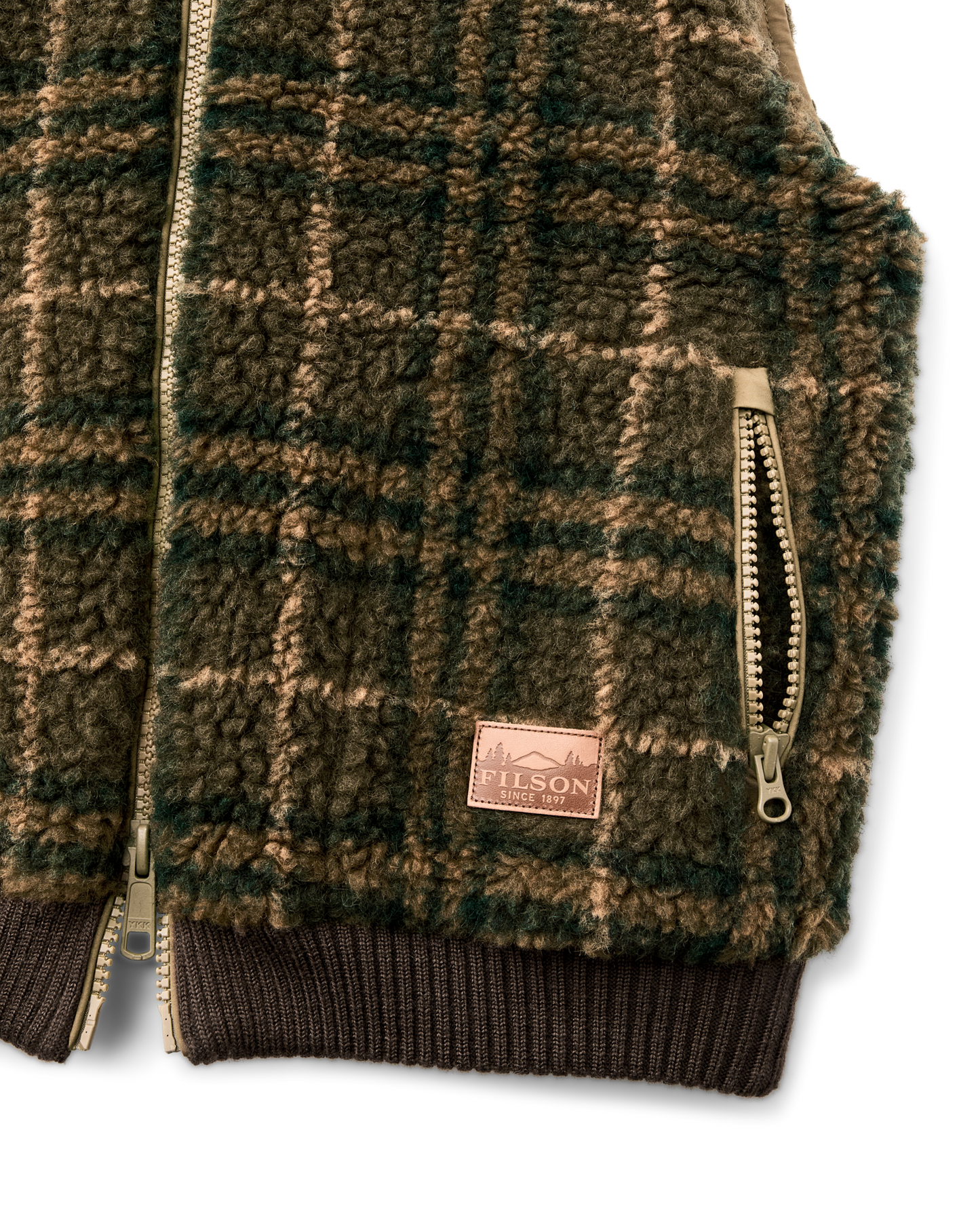Women's Reversible Woolly Fleece Vest - Tan