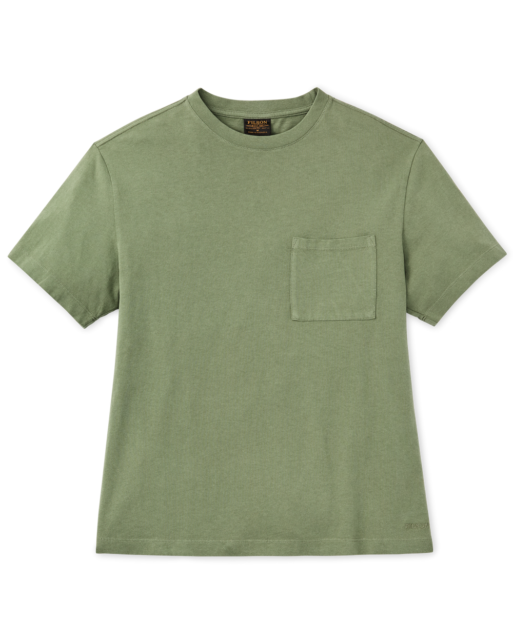Women's Short Sleeve Pocket Tee - Washed Fatigue Green