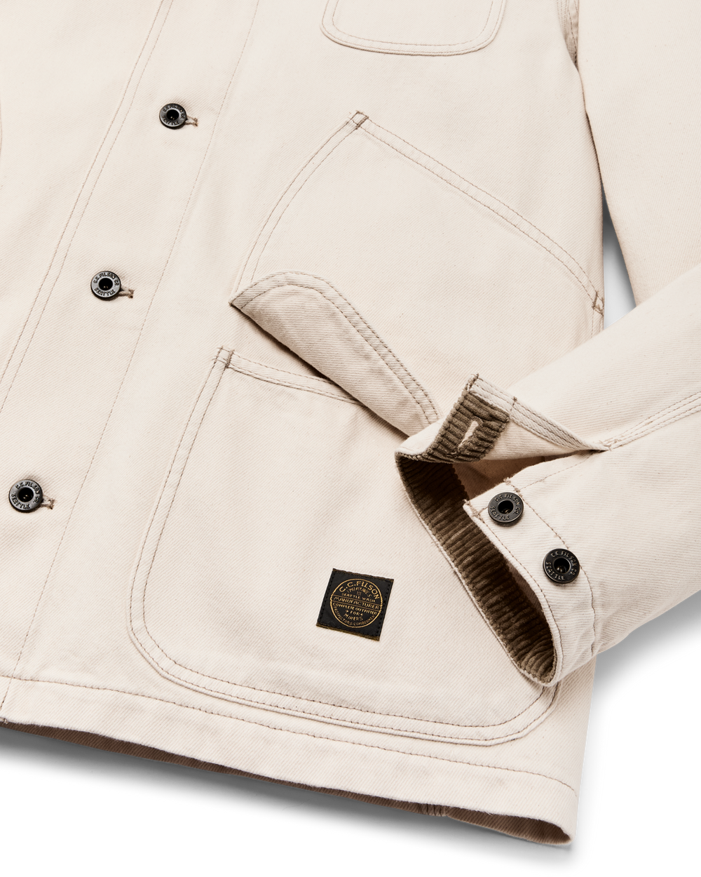 Alternate view of the Filson 11-oz. Denim Outfitter Jacket - Natural Seed